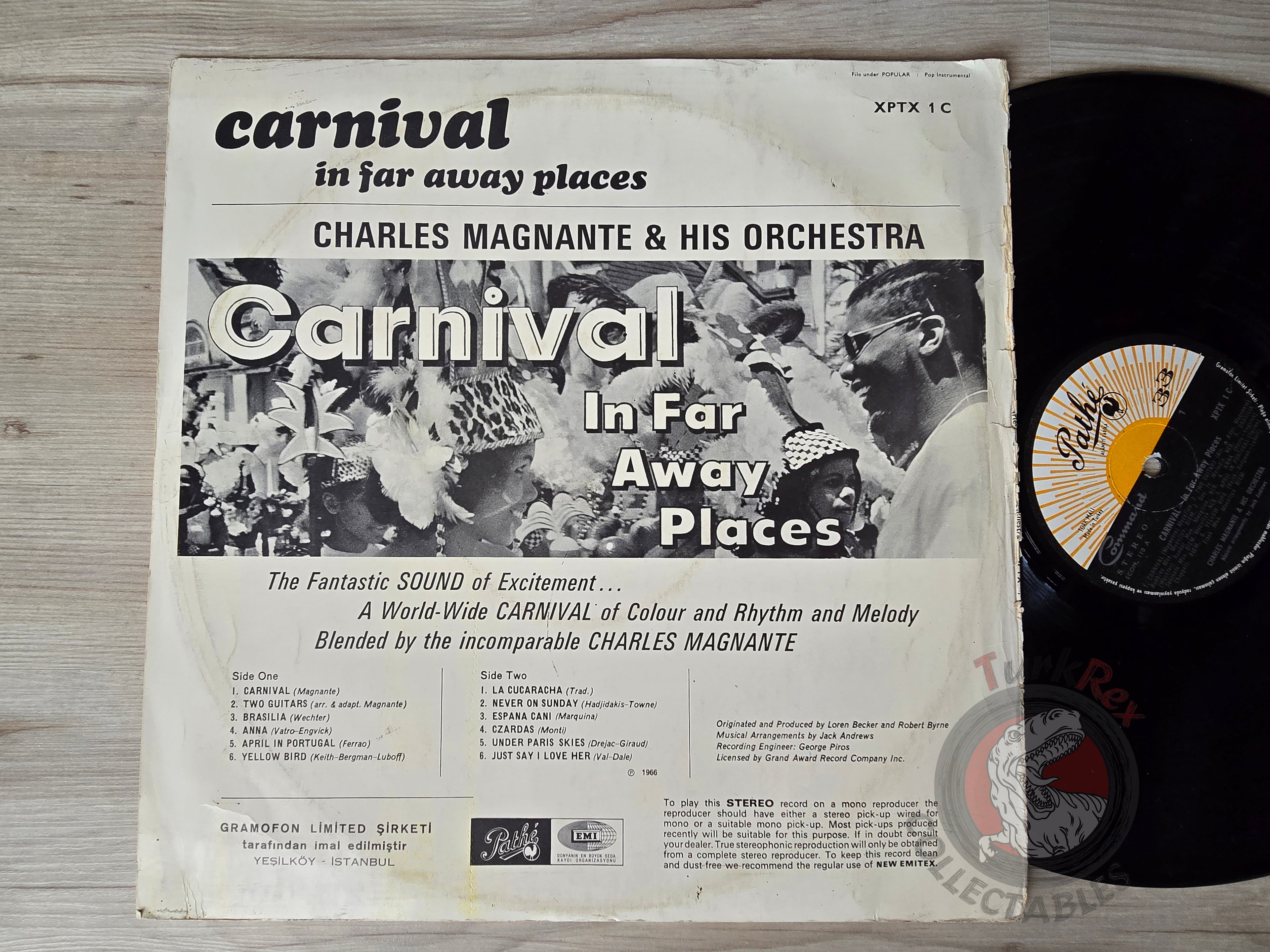 Charles Magnante And His Orchestra – Carnival In Far Away Places Turkish Pressing Vinyl Turkey Edition