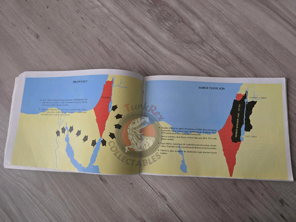 Illustrated Political History of Palestine 1980 PLO Propaganda Turkish Book Turkey