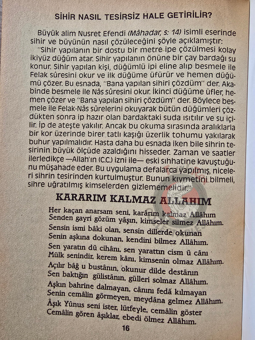 Kenzul Arsh Prayer Islamic Occult Havass Vefq Spells Charm Turkish Book Islam Talisman