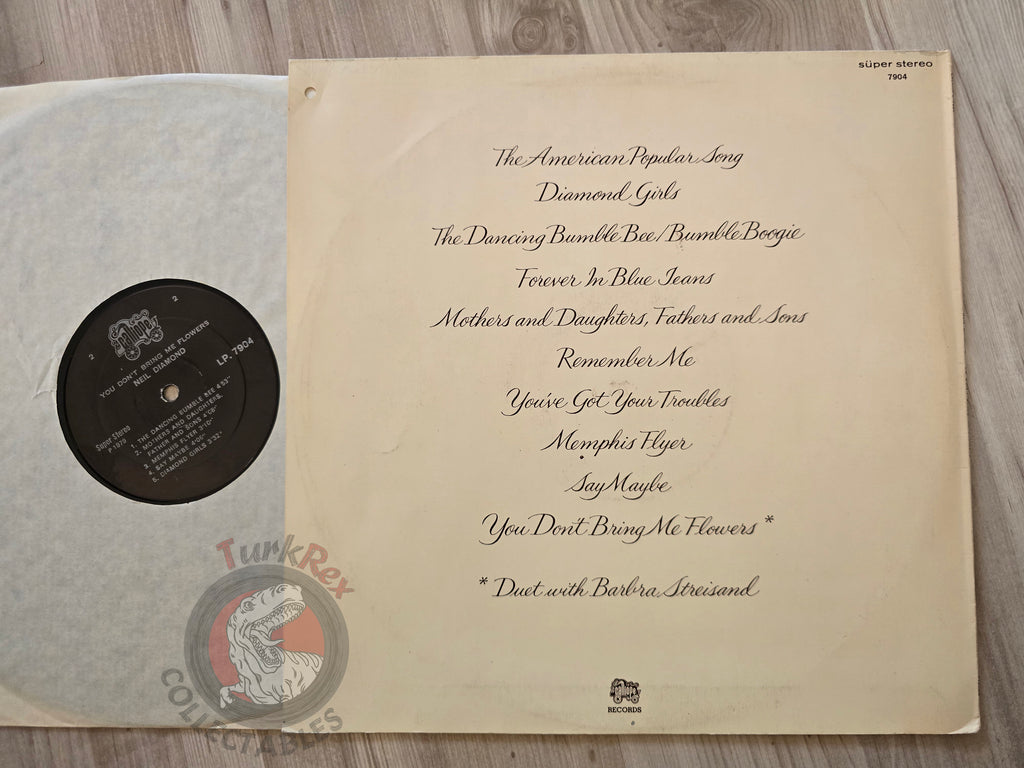 Neil Diamond – You Don't Bring Me Flowers Turkish Pressing Vinyl Turkey Edition