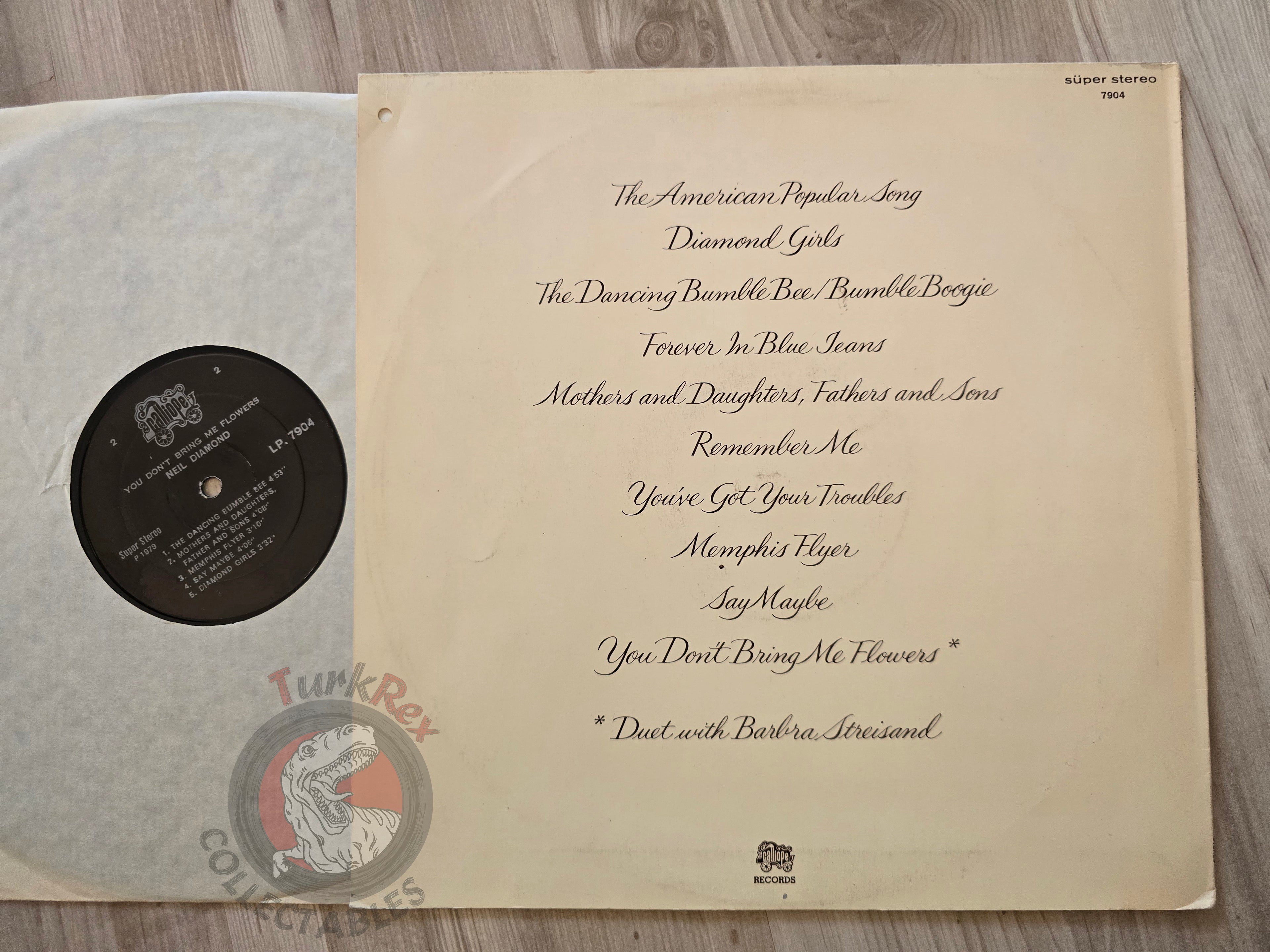 Neil Diamond – You Don't Bring Me Flowers Turkish Pressing Vinyl Turkey Edition