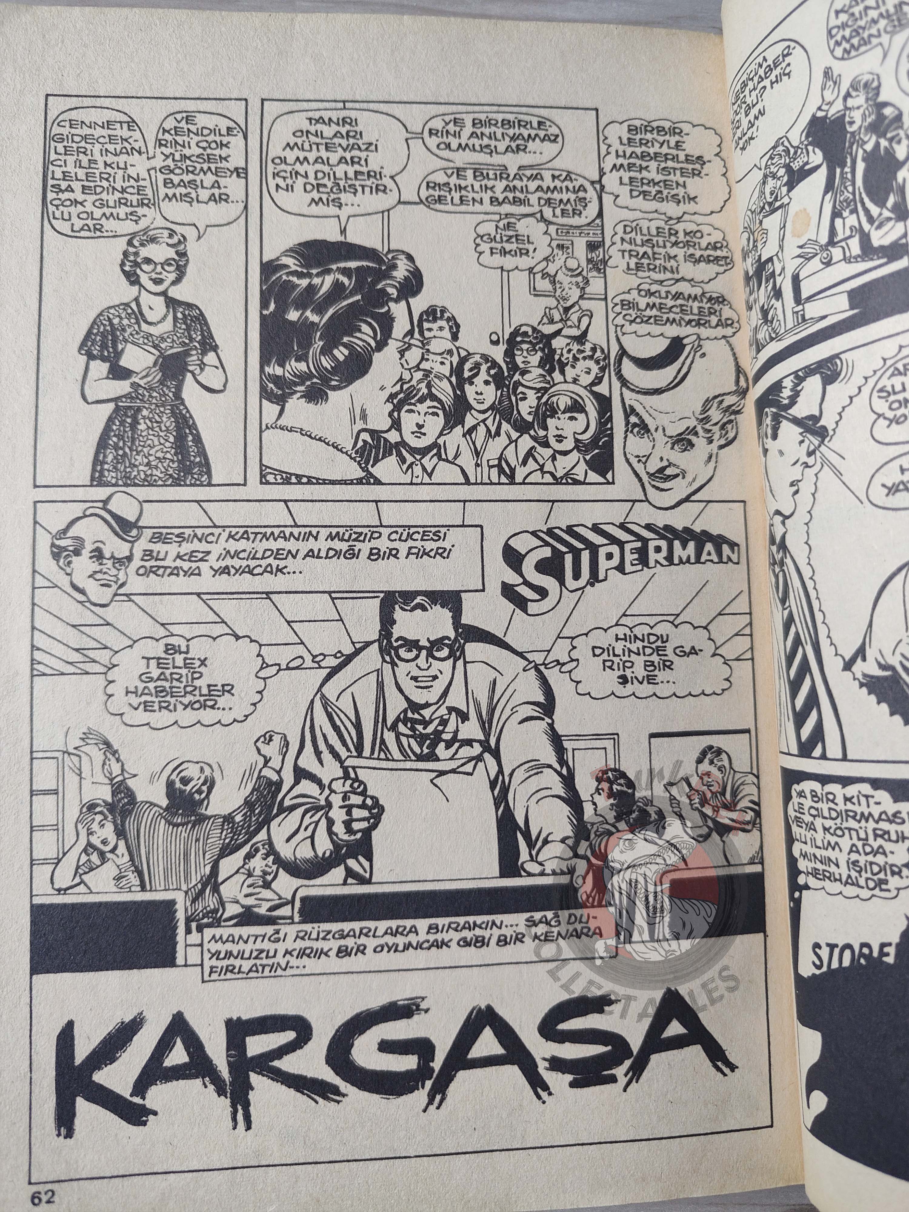 Superman #54 1980 Turkish Comic Turkey #337 #290 #291 Action Comics #484 #485