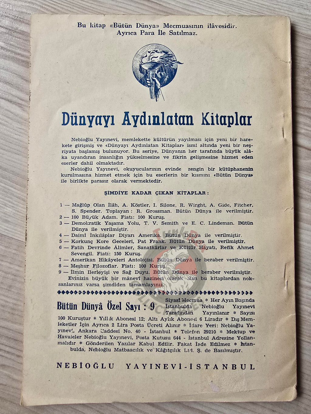 James B. Conant – Science And Common Sense 1951 1st Turkish Book Turkey