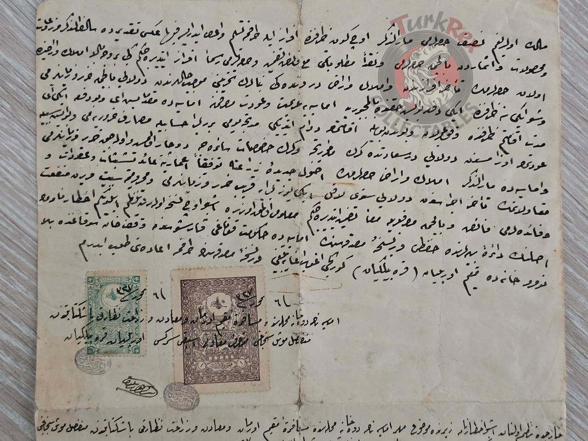 Ottoman 1911 Legal Notice Property Dispute in Amasya Deputy Governor Muş Armenian Citizens Armenia