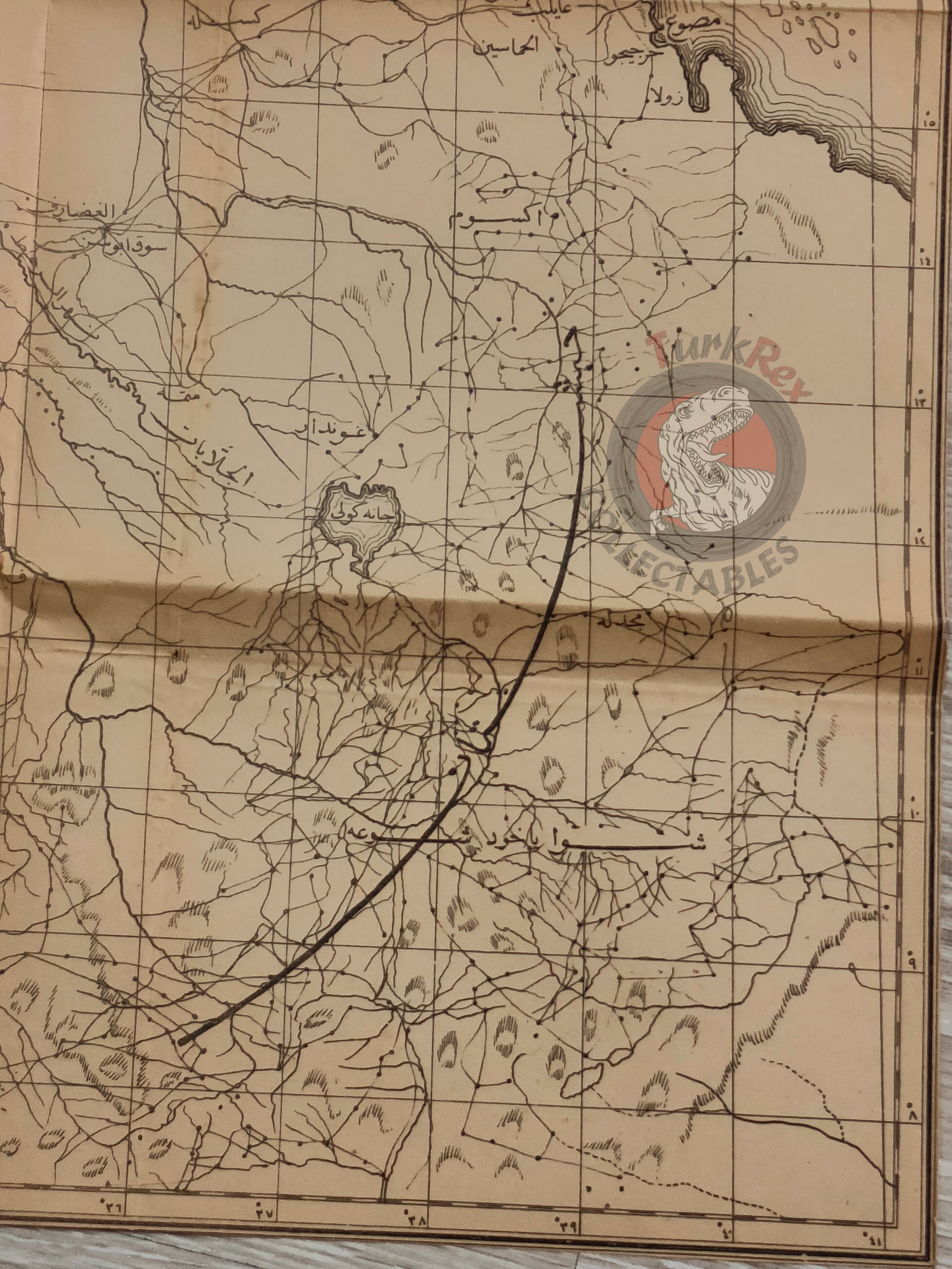 Africa 1895 Ottoman Script Map Ottoman Empire Sudan Ethiopia