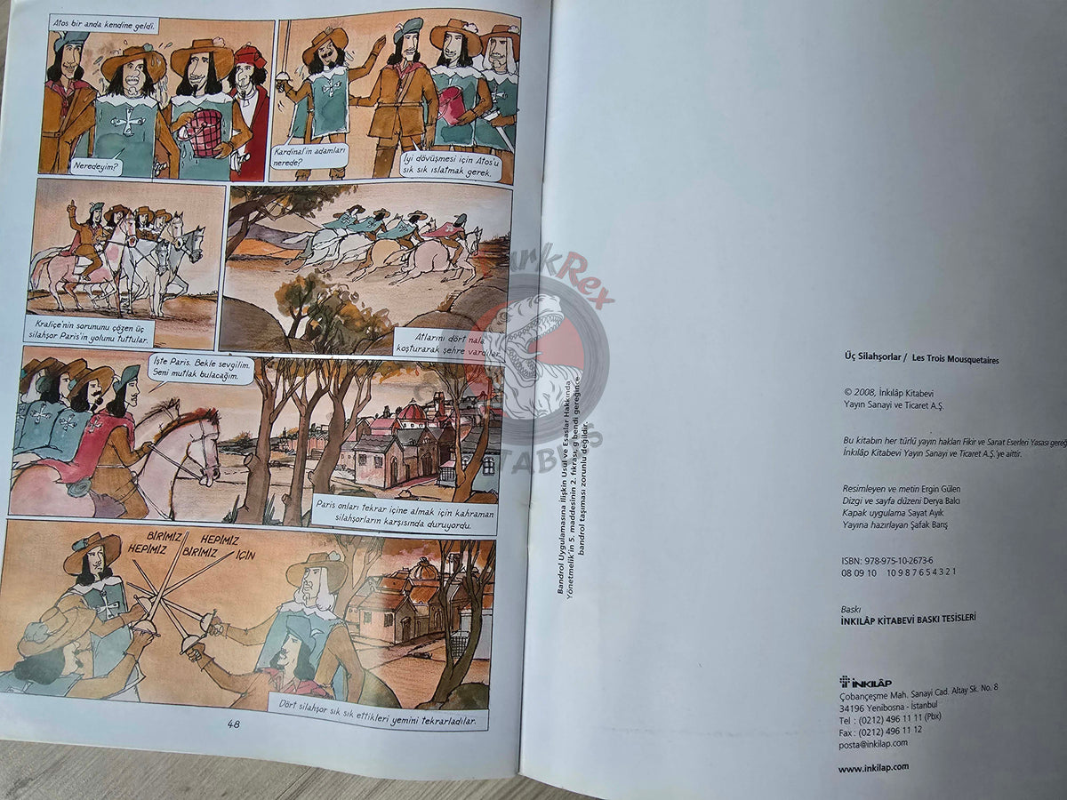 Alexandre Dumas – The Three Musketeers Turkish Comic Turkey Classics Illustrated