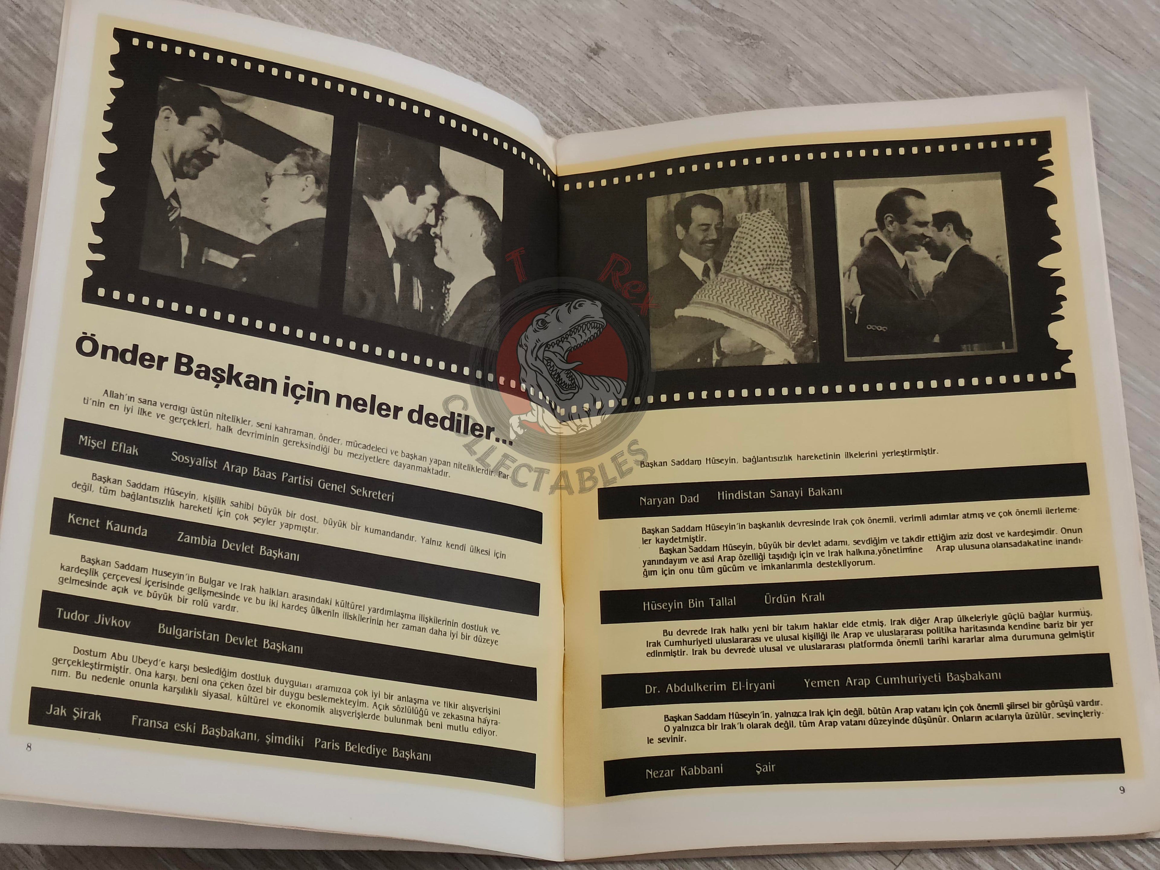 Saddam Hussein - Iraq Today 1984 Official Propaganda Magazine Turkish Turkey Middle East