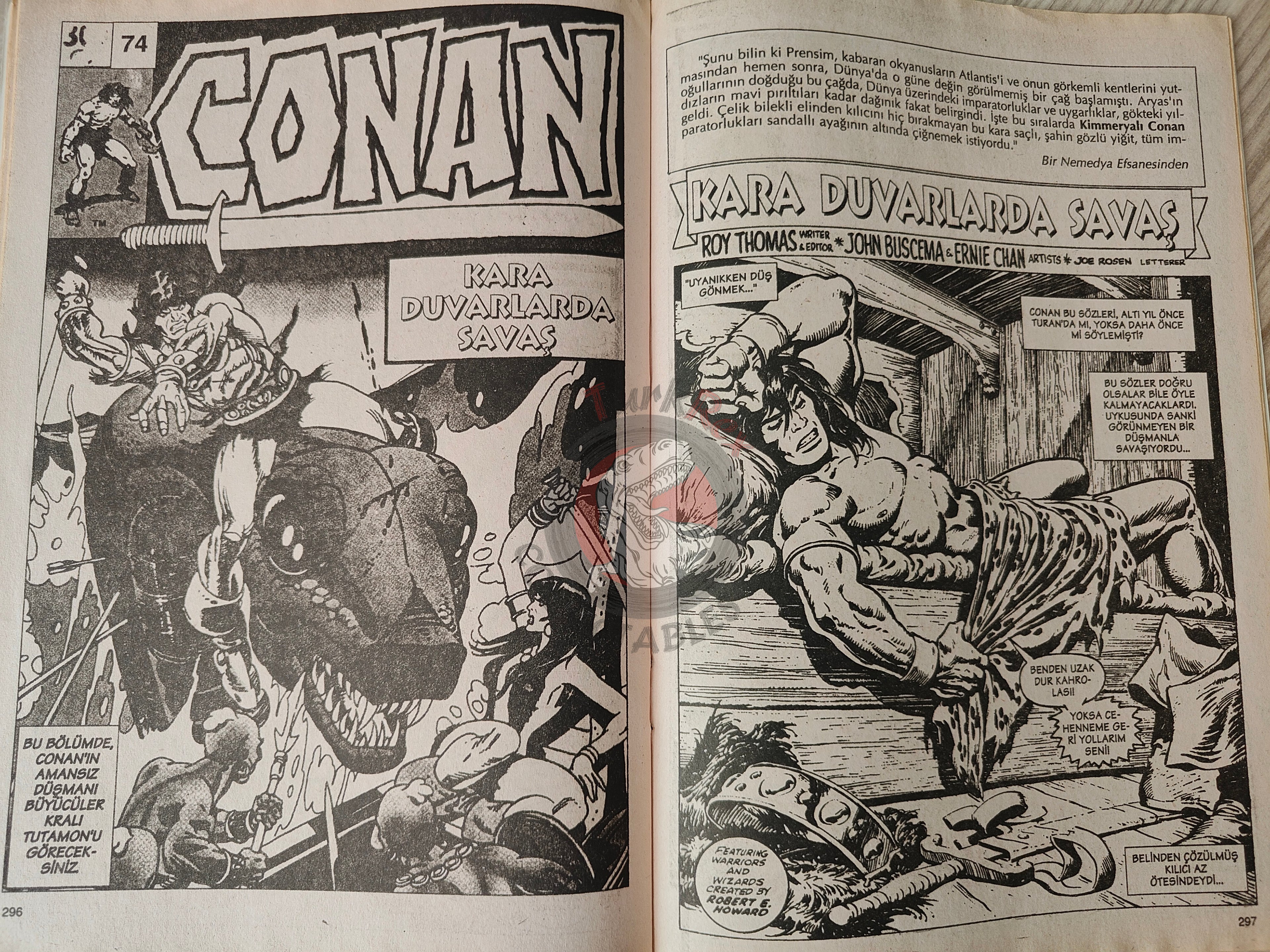 Conan The Barbarian #5 2001 Turkish Comic Turkey #72 #73 #74