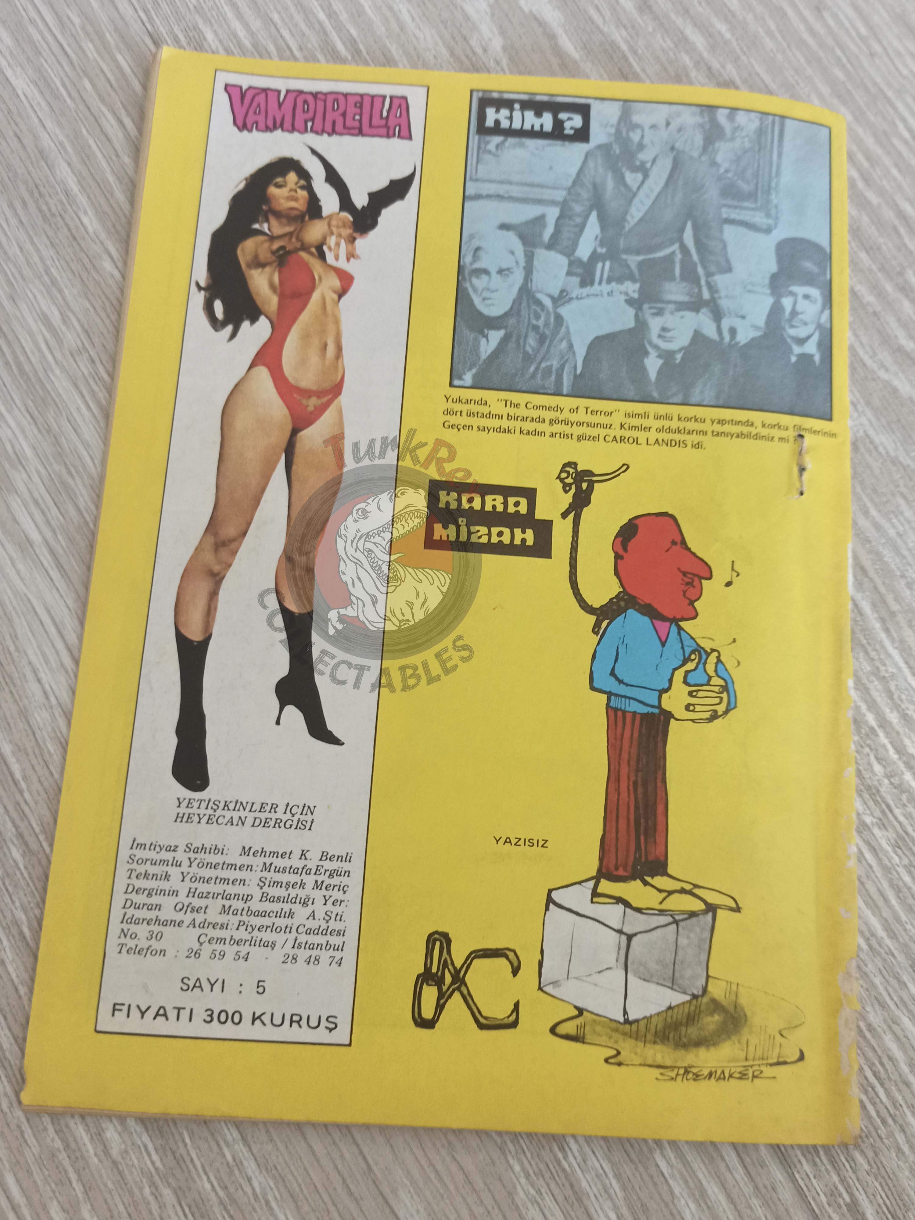 Vampirella #5 1976 Turkish Comic Turkey Warren Publishing cover #52 #15