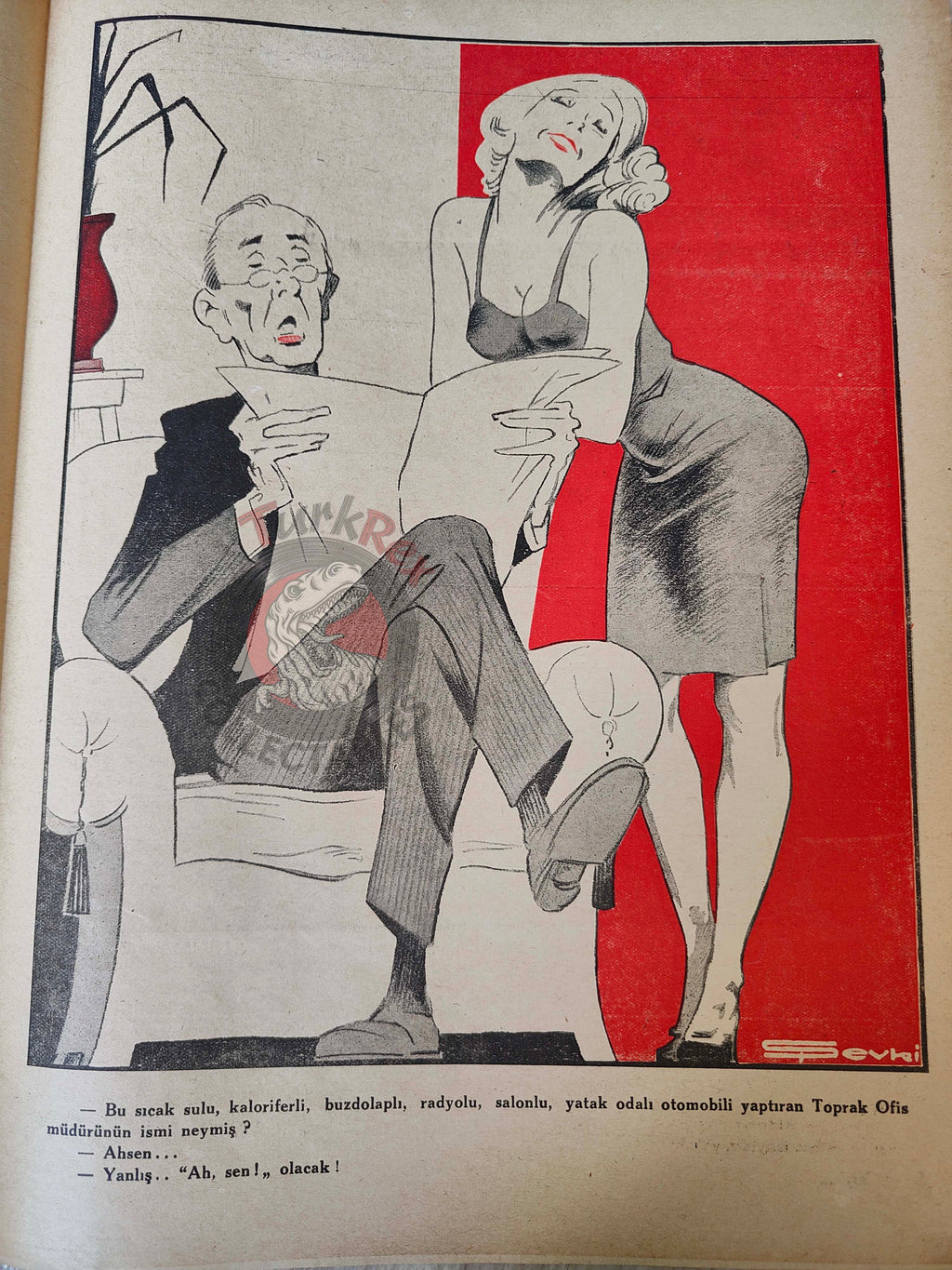Akbaba 1944 Humor Magazine Turkish Turkey Germany WW2 era Bulgaria Leopold Levy