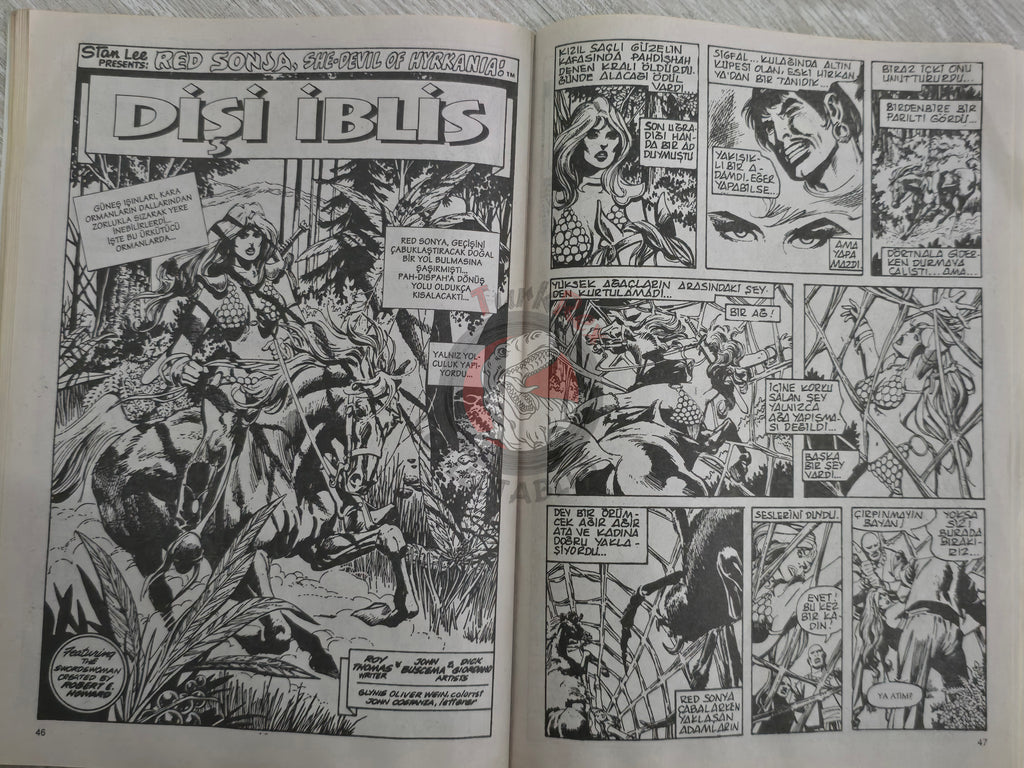 Red Sonja #1 2000 Turkish Comic Turkey Cover #1 Conan the Barbarian #24 #48 Ssoc #78