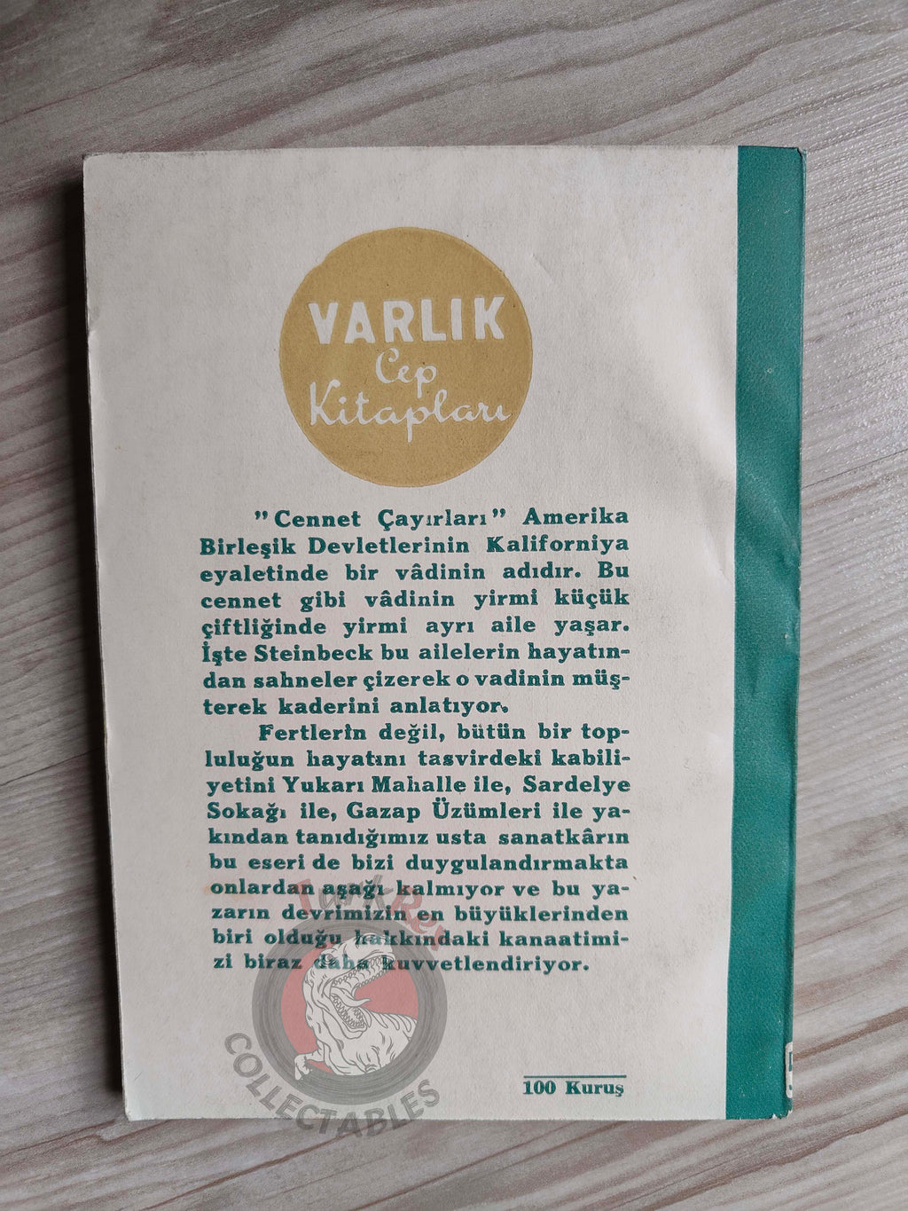 John Steinbeck – Pastures of Heaven 1952 1st Turkish Book Turkey
