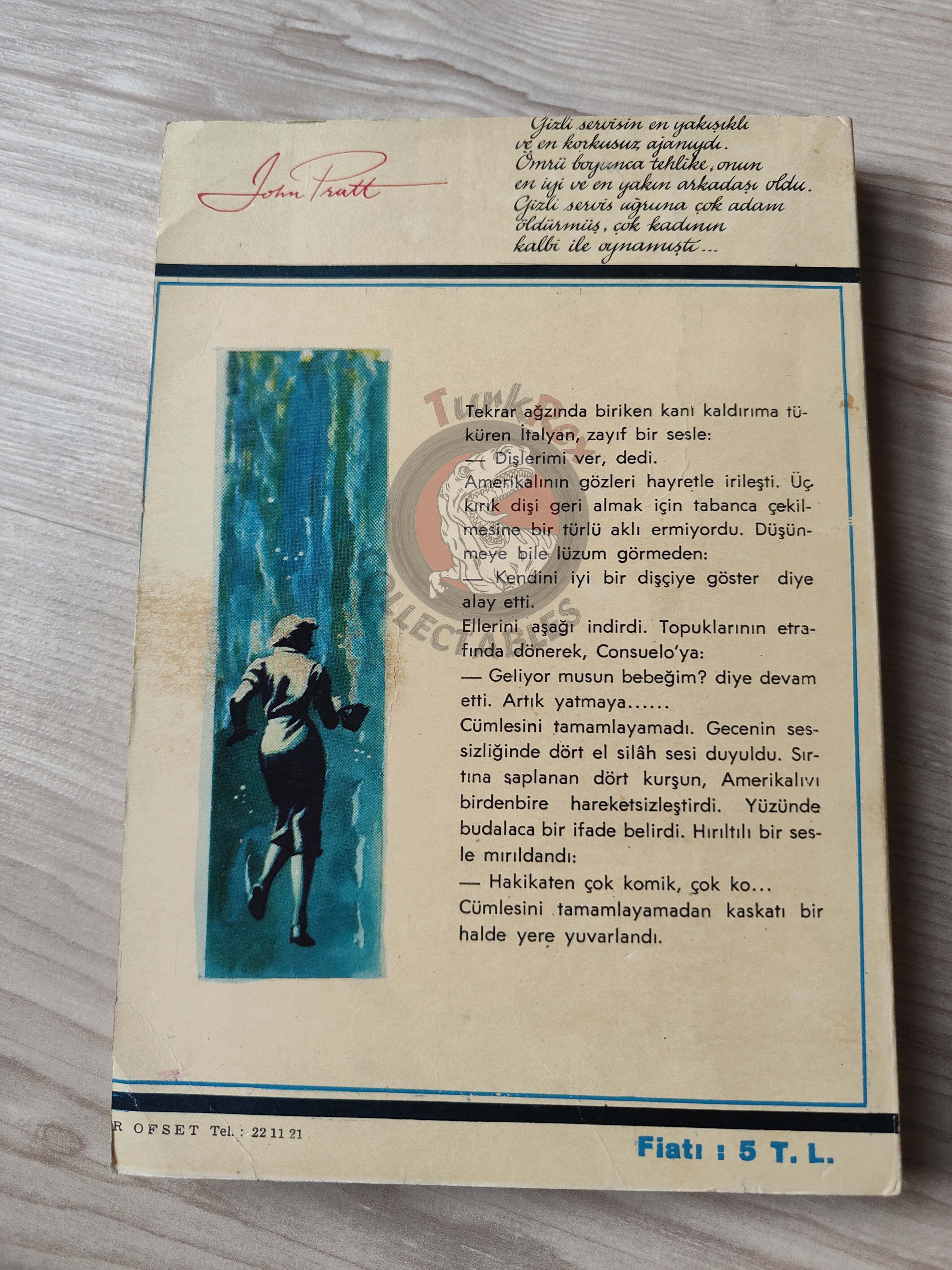 Jean Bruce O.S.S. 117 N’est pas mort 1965 1st Turkish Book Turkey John Pratt