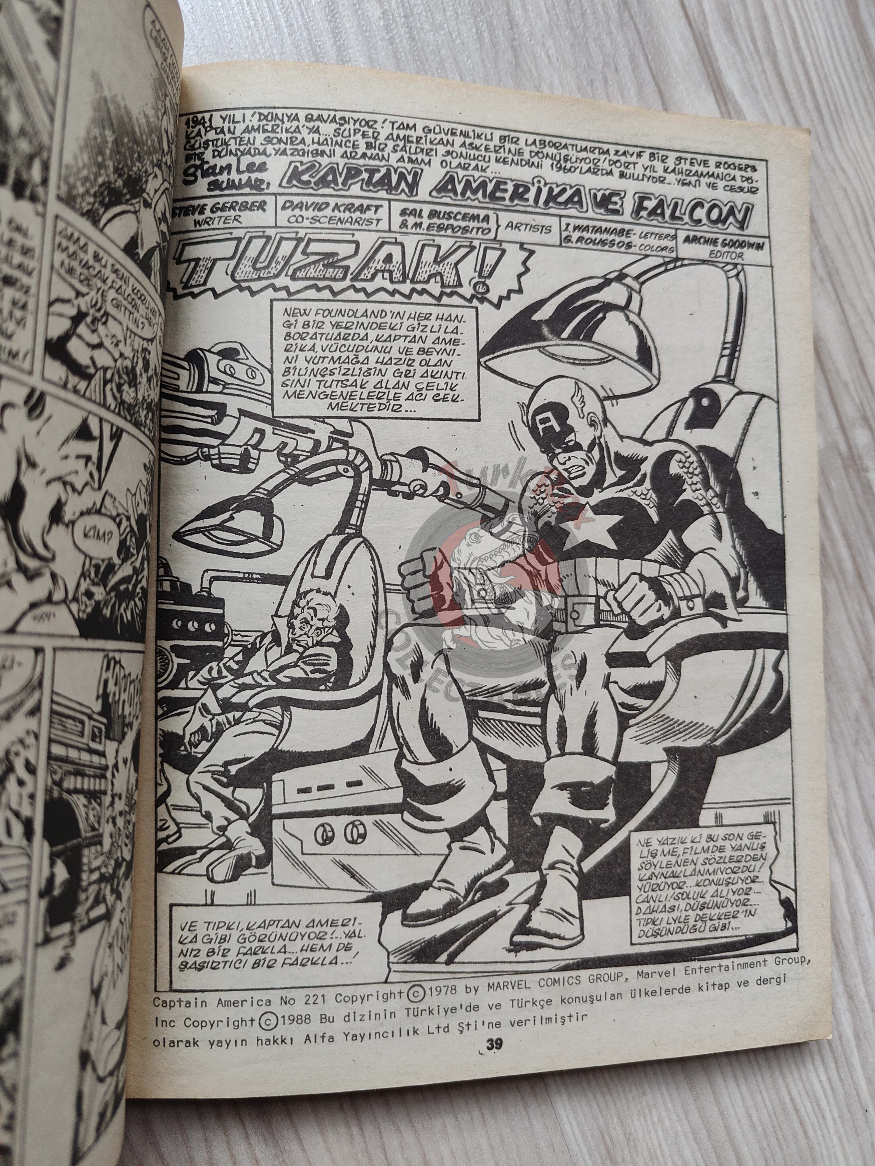 Captain America – Volume 9 1989 Turkish Comic Turkey Falcon