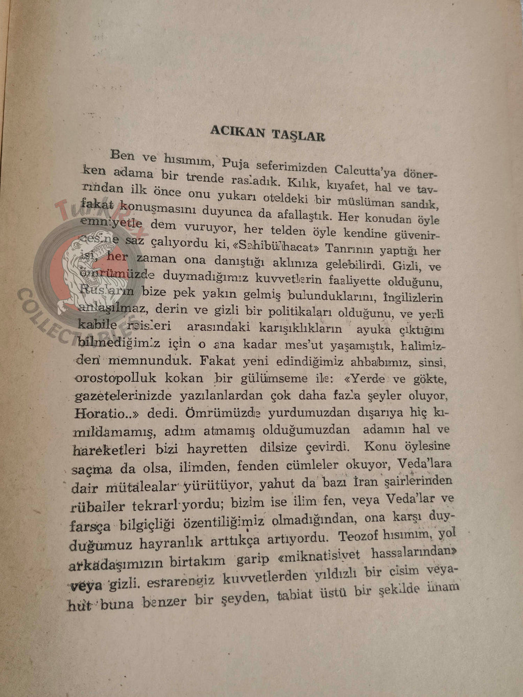 Rabindranath Tagore – Hungry Stones 1946 1st Turkish Book Turkey