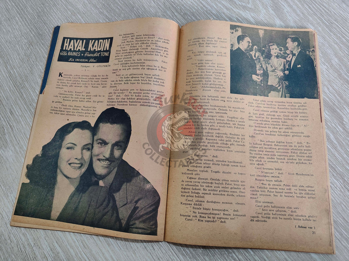 Yıldız 1944 Ingrid Bergman Turkish Mag Turkey Hollywood Cary Grant Victor Mature Errol Flynn