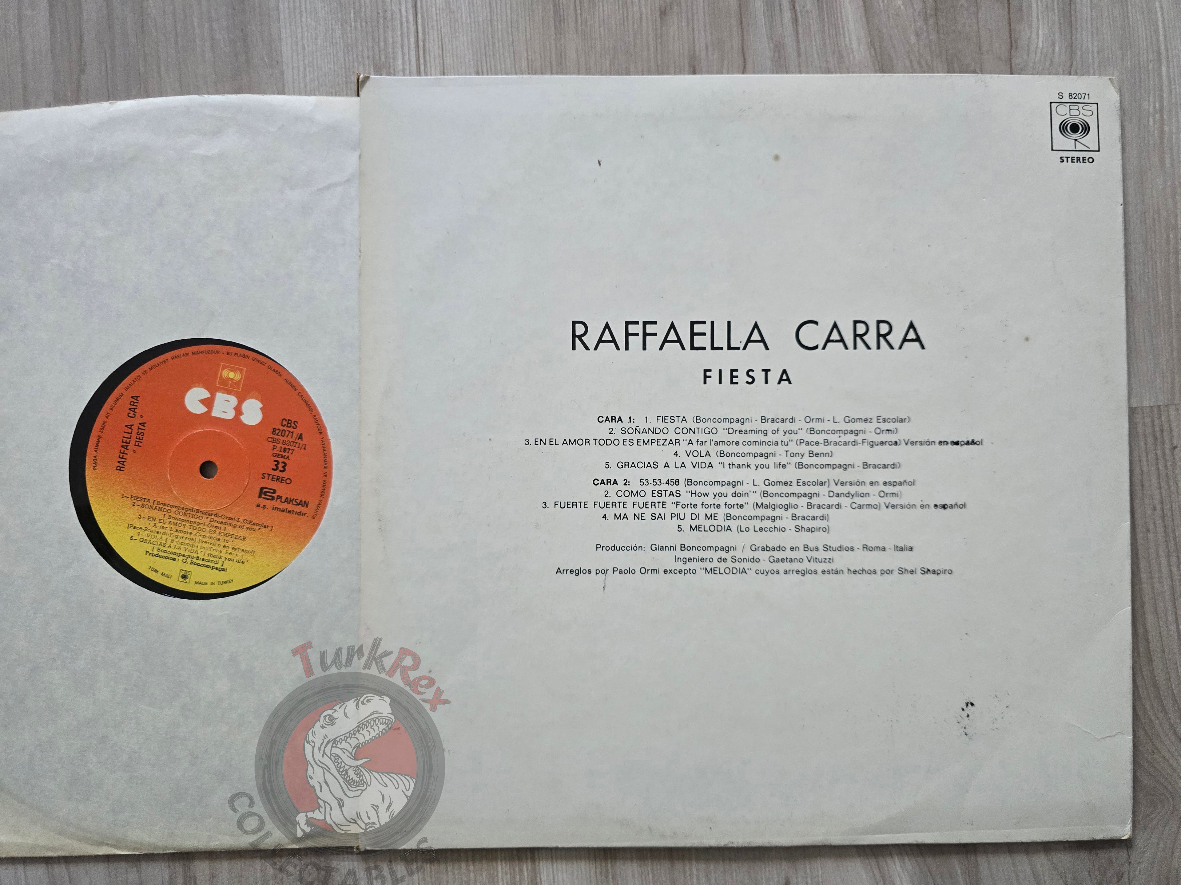 Raffaella Carrà – Fiesta Turkish Pressing Vinyl Turkey Edition