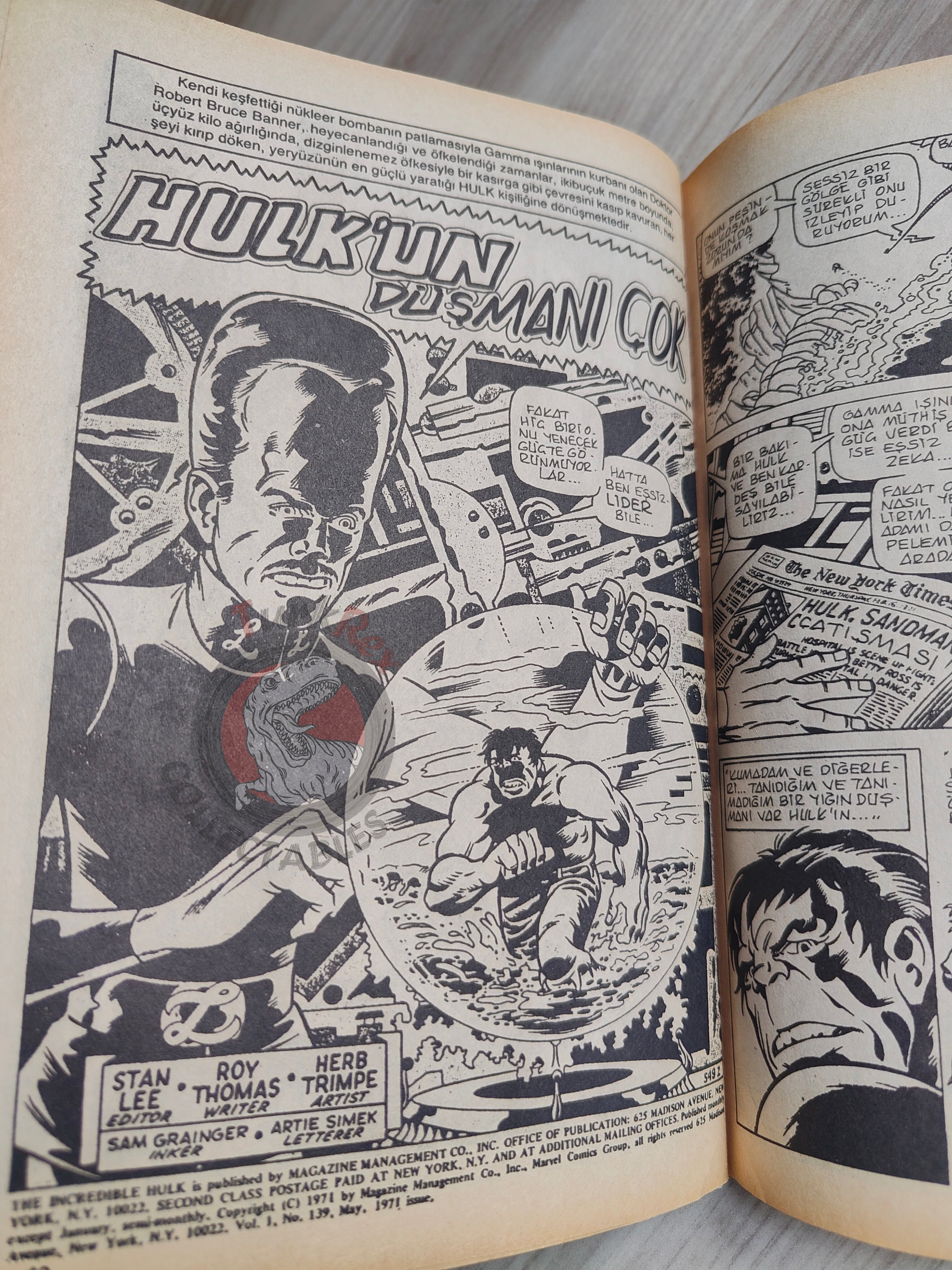 Hulk #12 1988 Turkish Comic Turkey cover #12 #139
