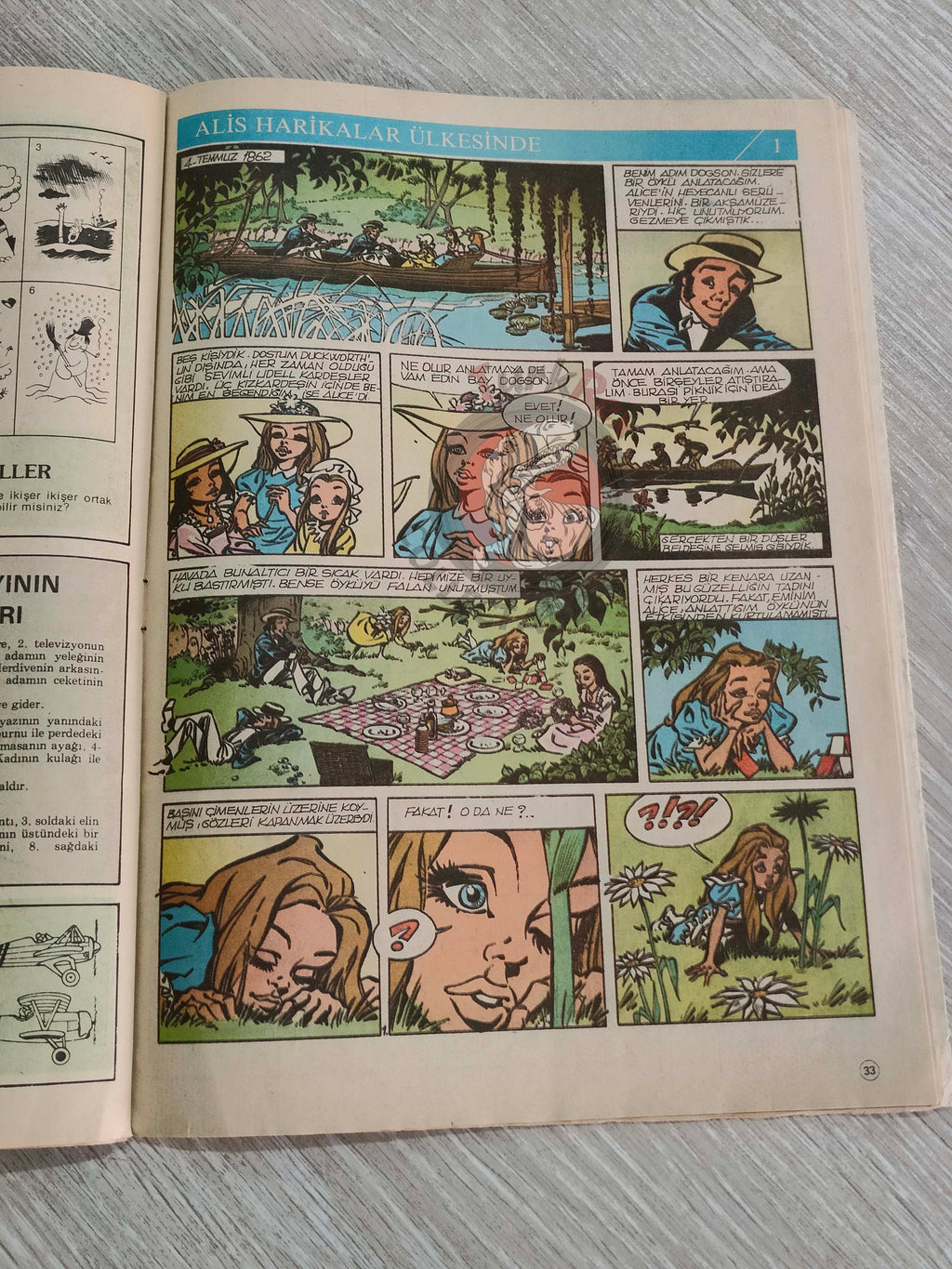 Milliyet Çocuk #2 1984 Turkish Comic Turkey Alice In Wonderland l'étalon noir Bob Morane Stefi