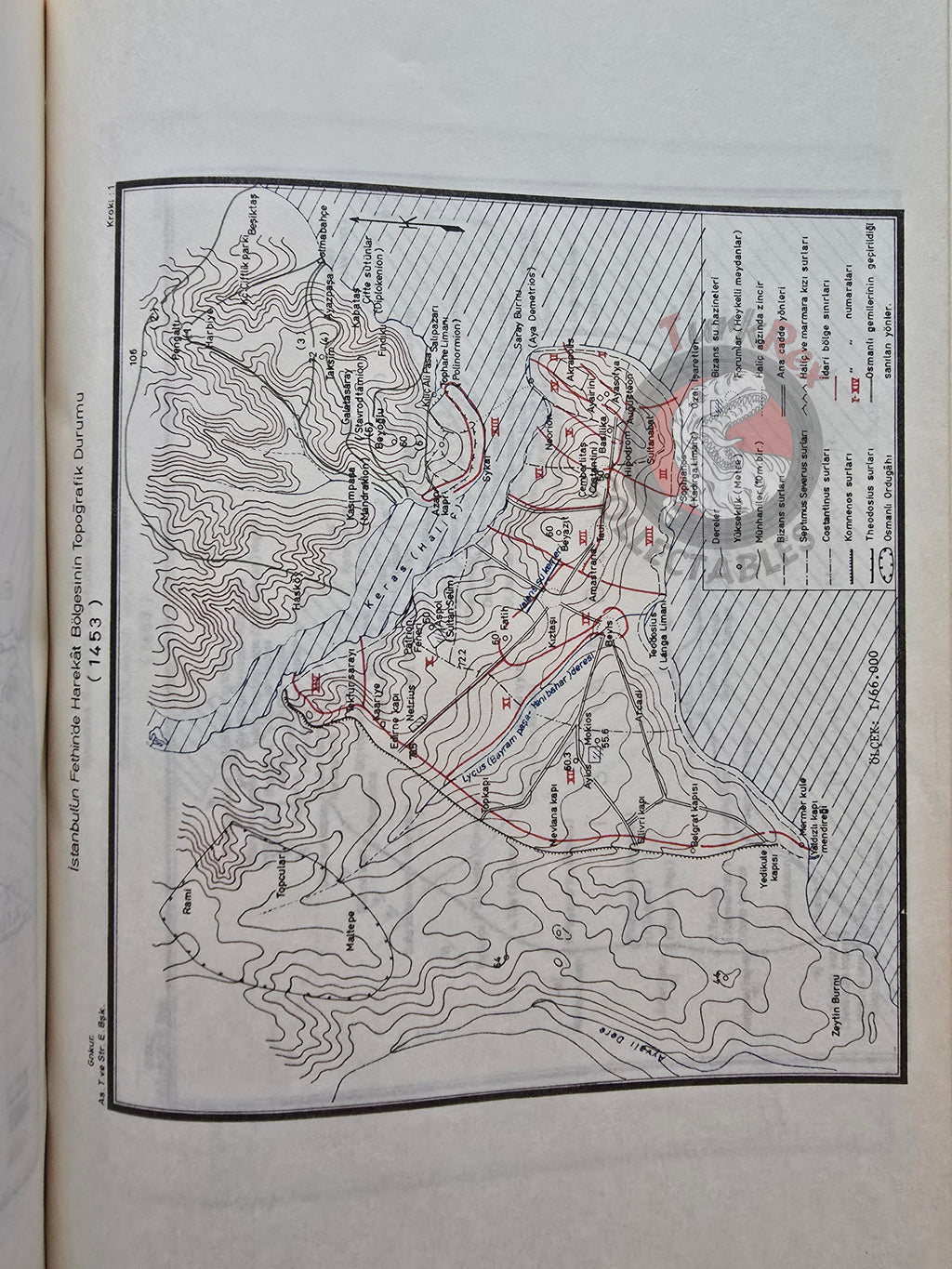 Conquest of Istanbul 1453 HC 1979 Turkish Book Military Ottoman Empire Maps