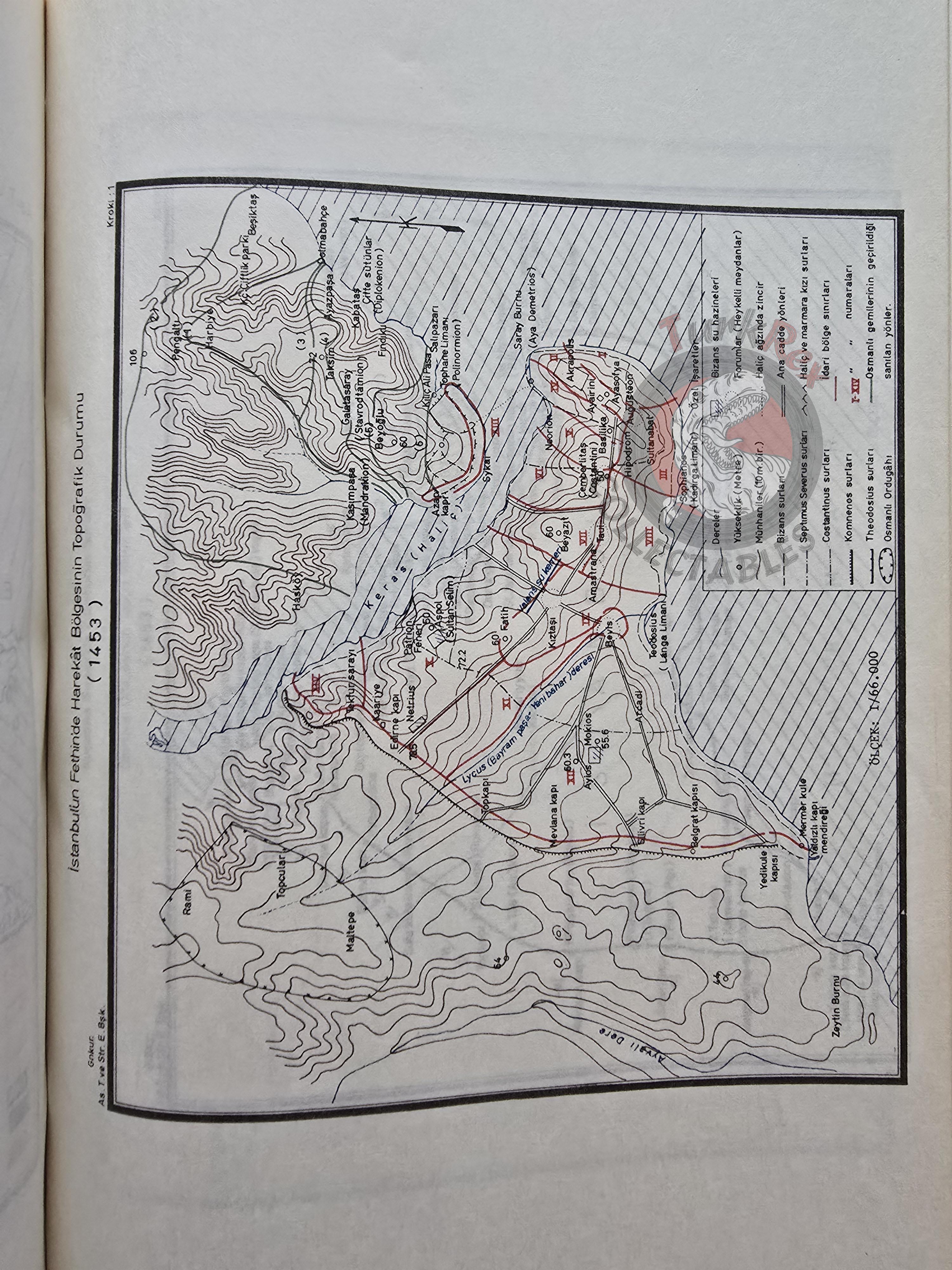 Conquest of Istanbul 1453 HC 1979 Turkish Book Military Ottoman Empire Maps