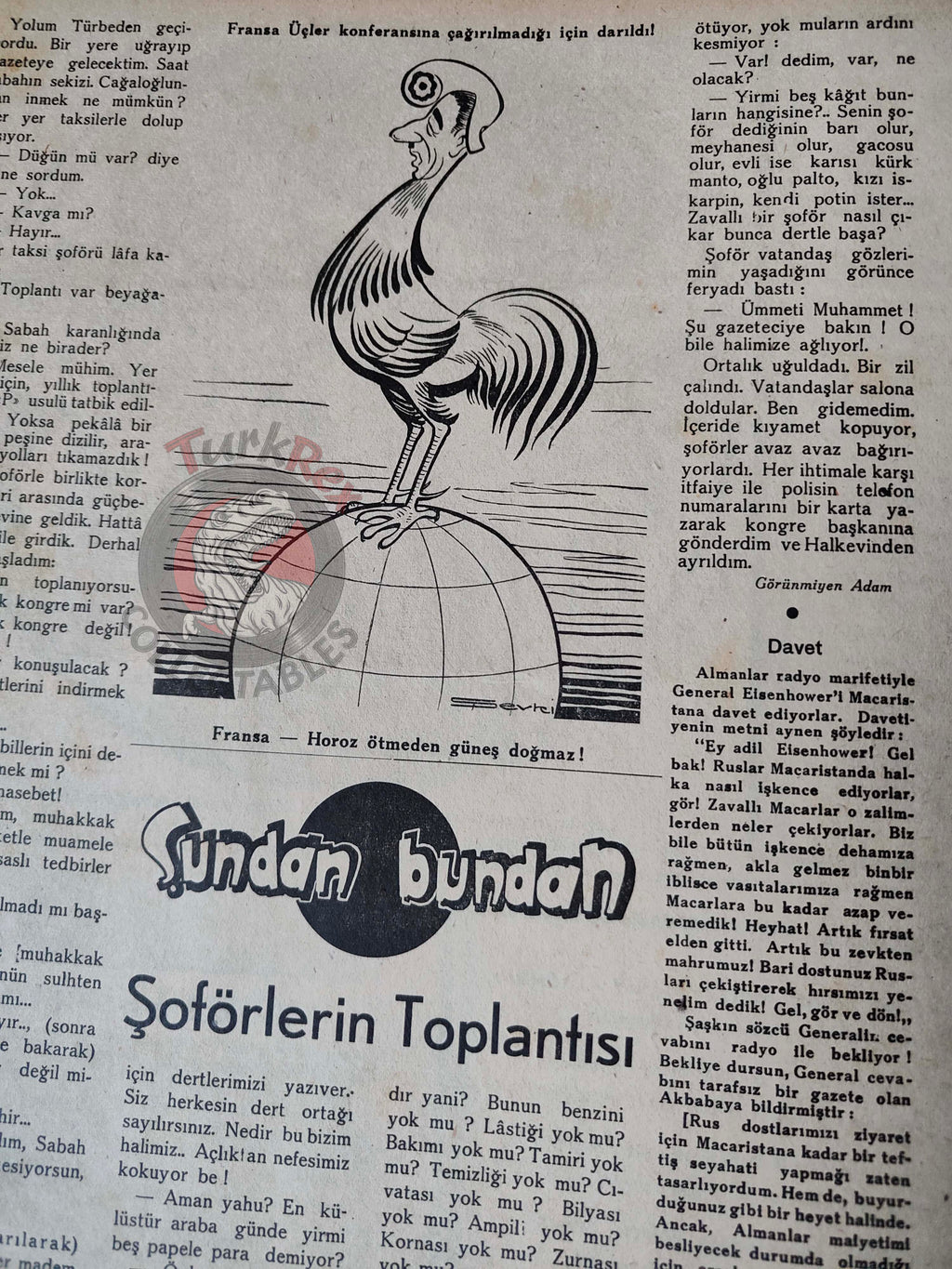Akbaba 1945 Humor Magazine Turkish Turkey Germany Britain WW2 era United States Soviet Russia Japan