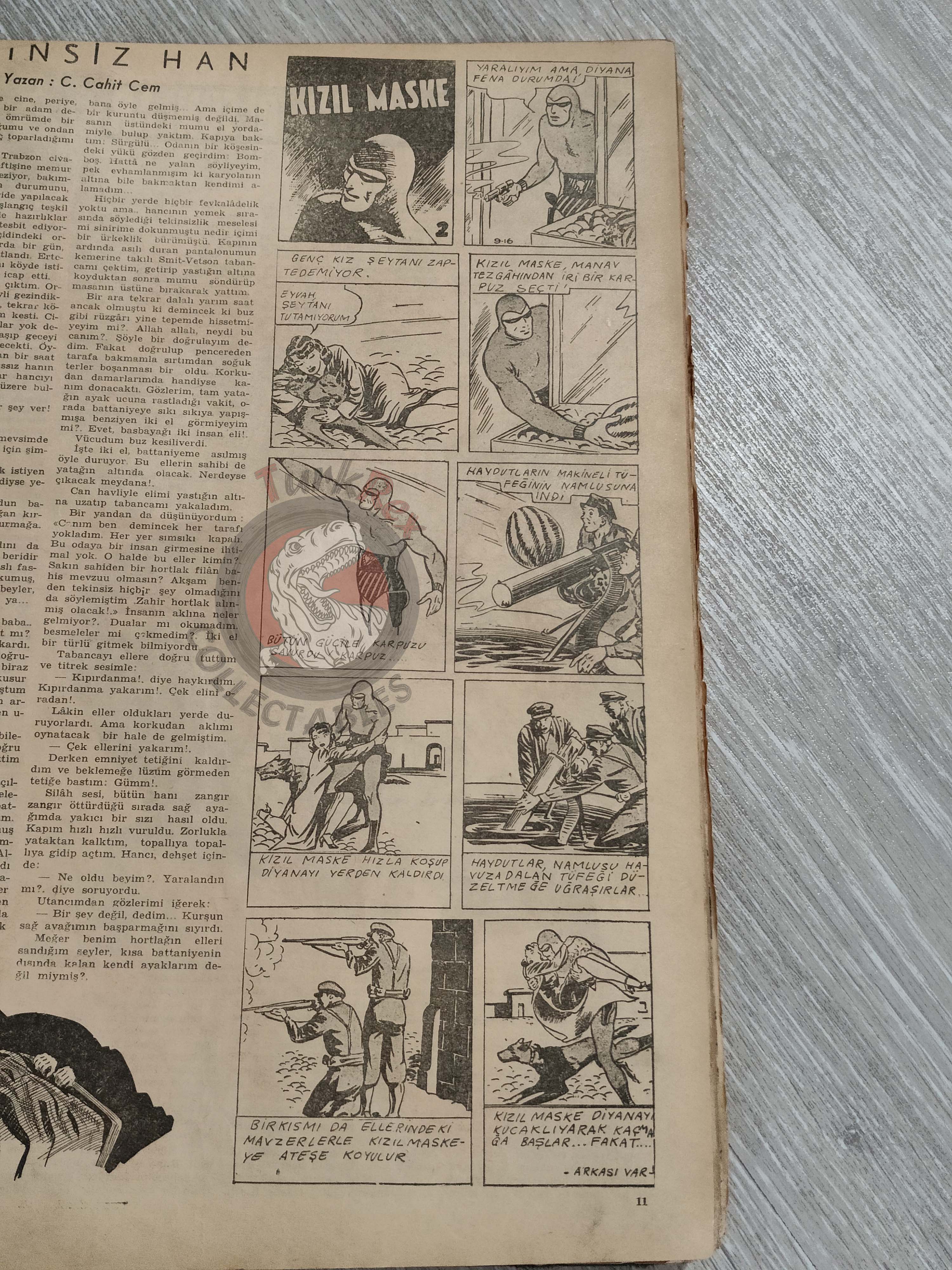 Binbir Roman 1948 The Phantom - The Game of Alvar Complete Story Turkish Comic Mag Turkey