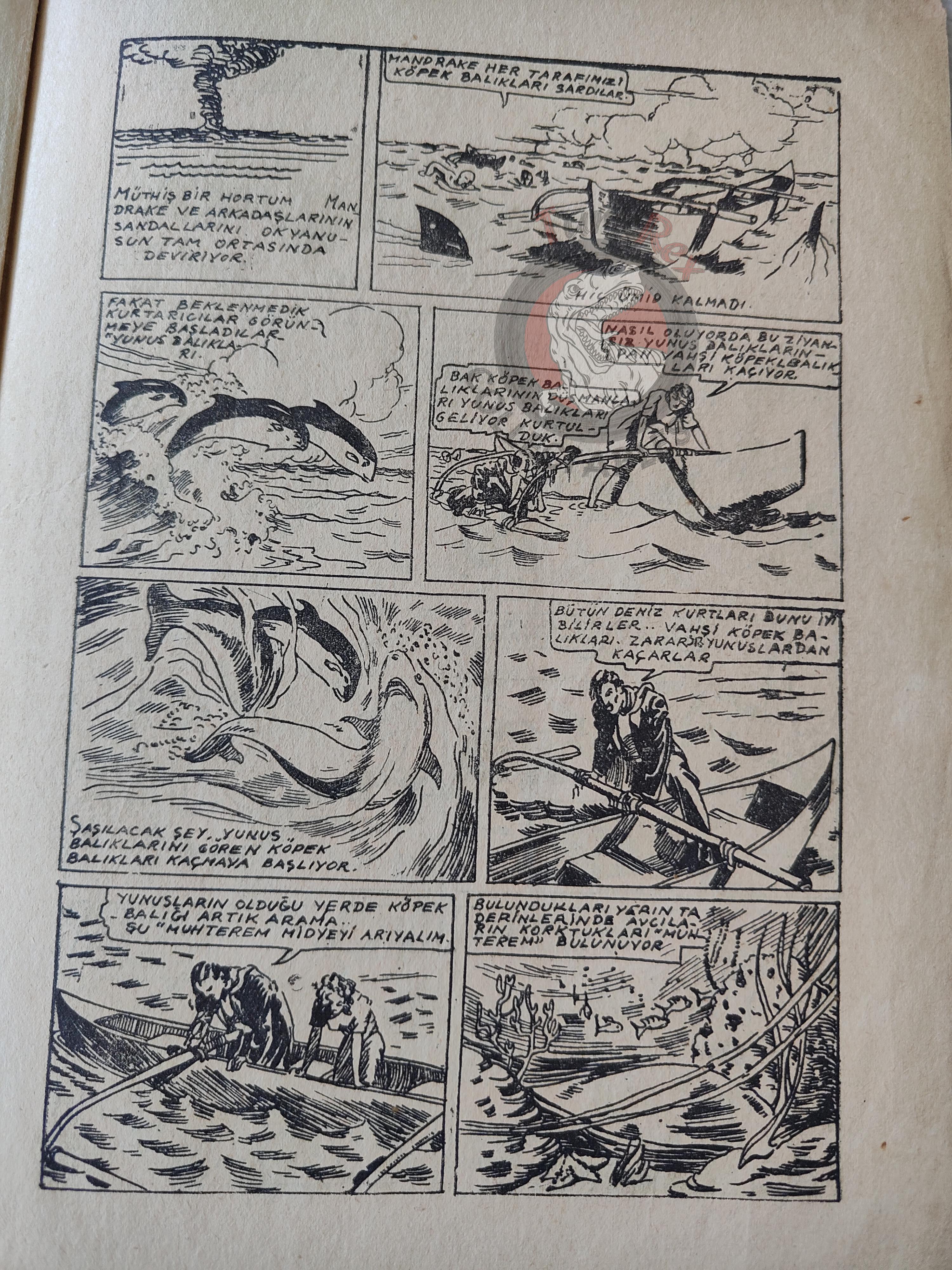 1001 Özel #6 1950 Mandrake the Magician Turkish Comic Mag Turkey