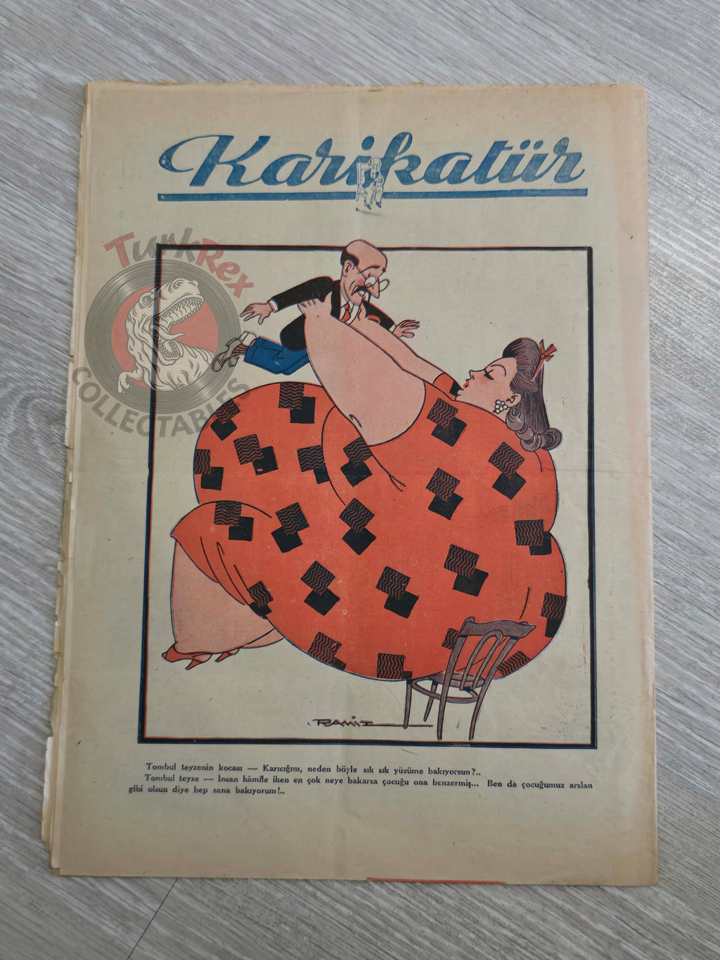 Karikatür 1944 Humor Magazine Turkish Turkey Submarines Prepared for Hitler’s Escape Germany WW2 era