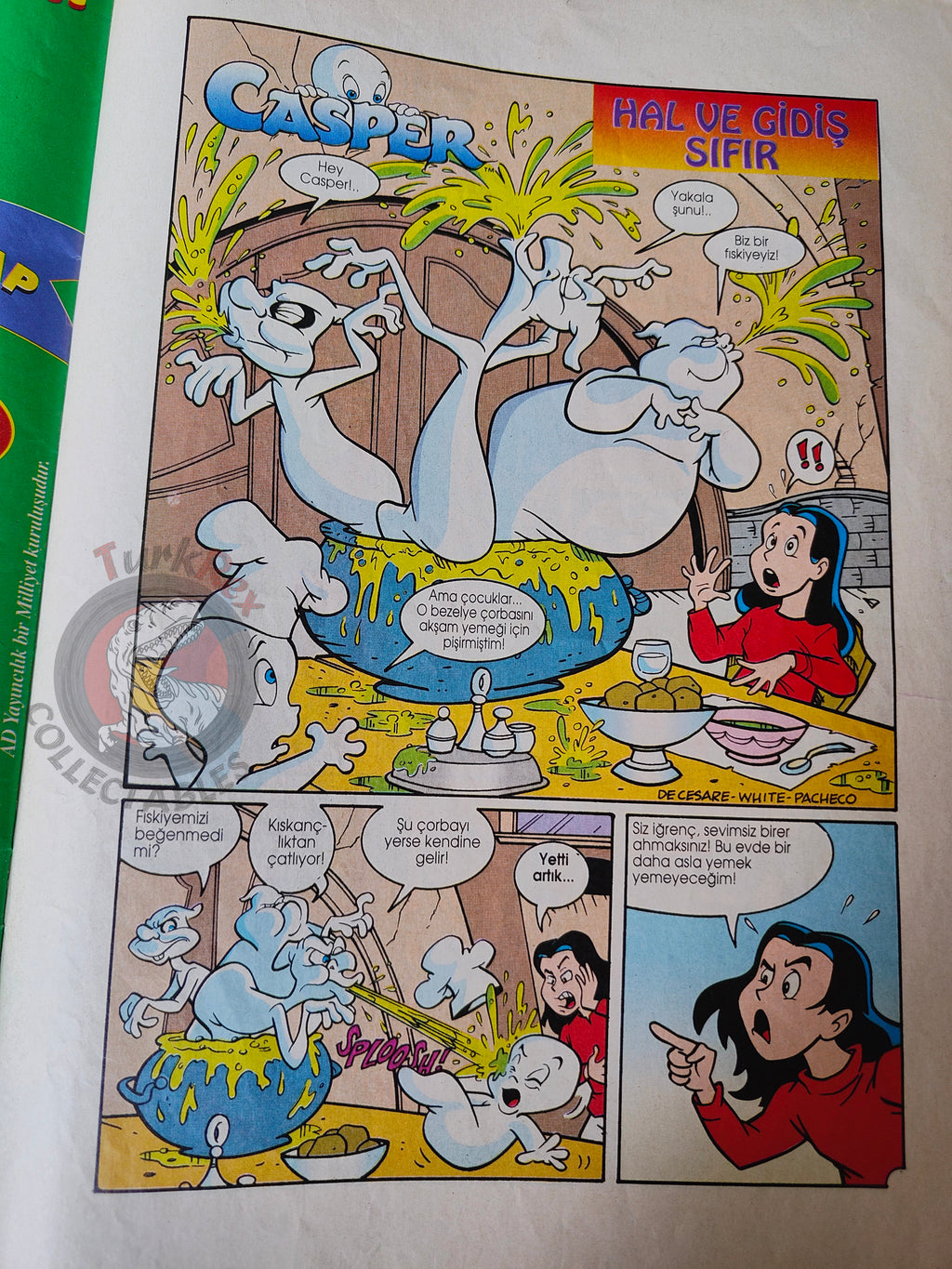 Casper the Friendly Ghost Magazine – Issue #2 1995 Turkish Comic Turkey