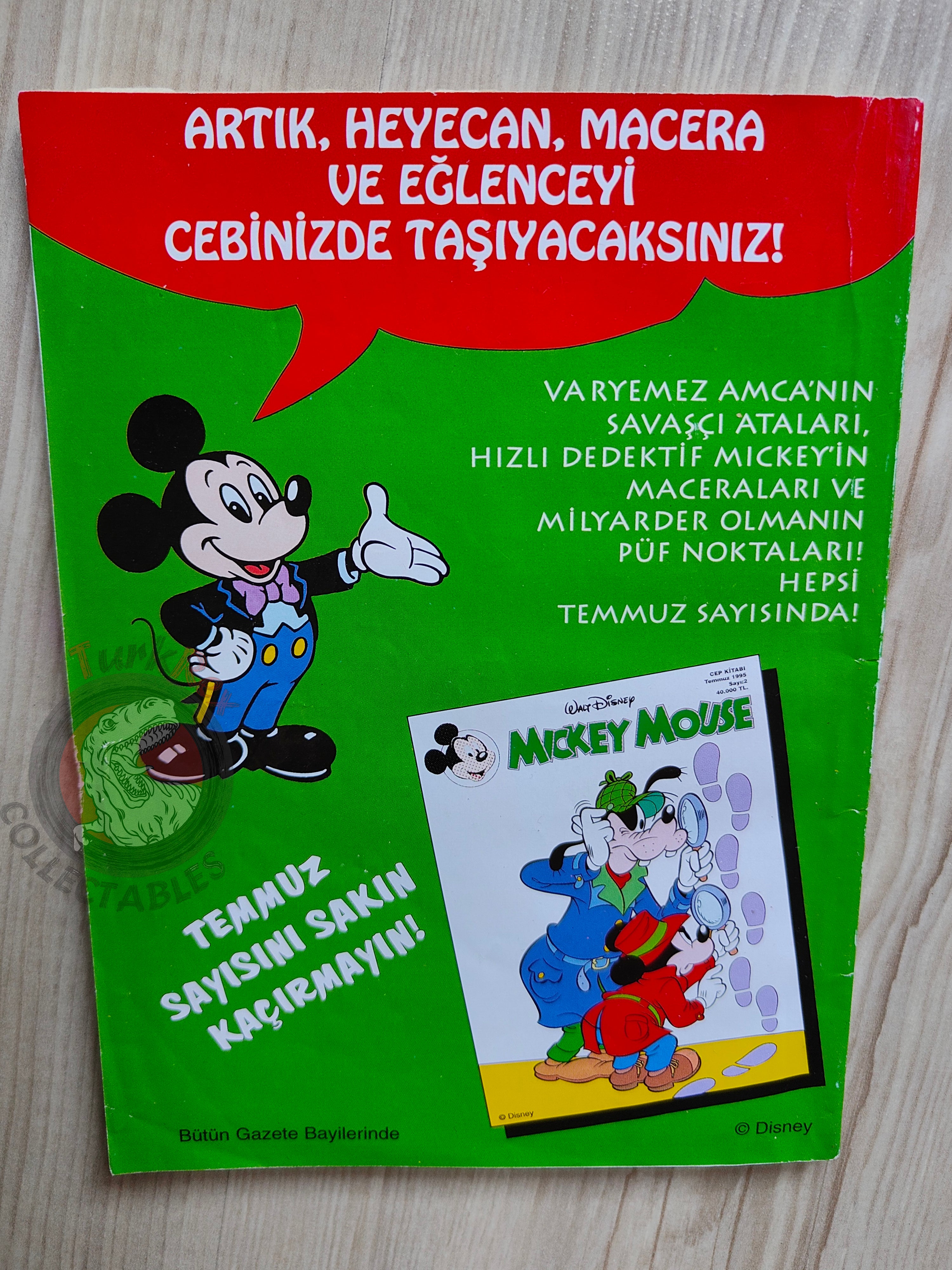 Mickey Mouse #1 1995 Turkish Comic Turkey Walt Disney Donald Duck