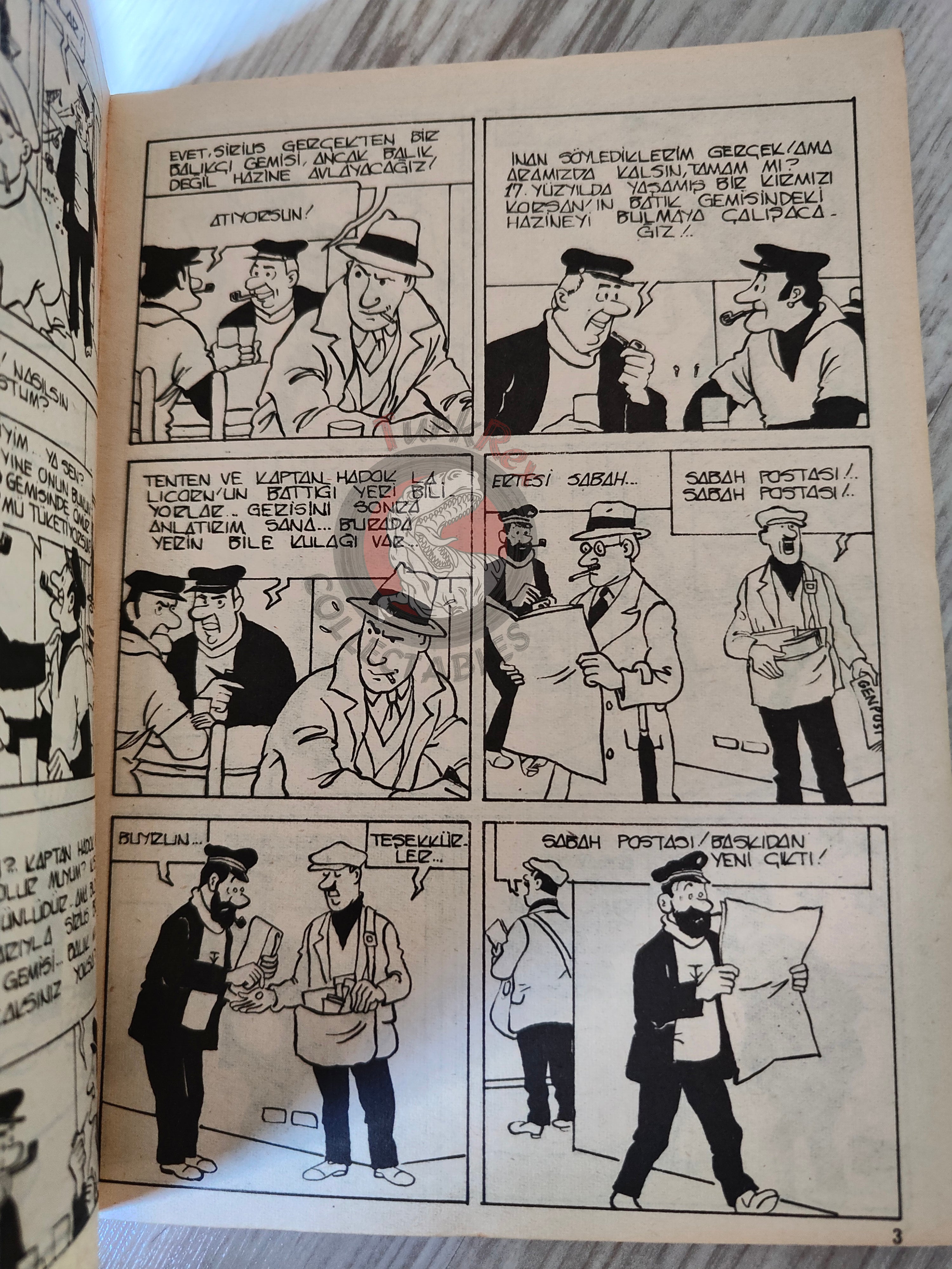 Tintin –  Red Rackham's Treasure mid 1980s Turkish Edition Comic Turkey 1