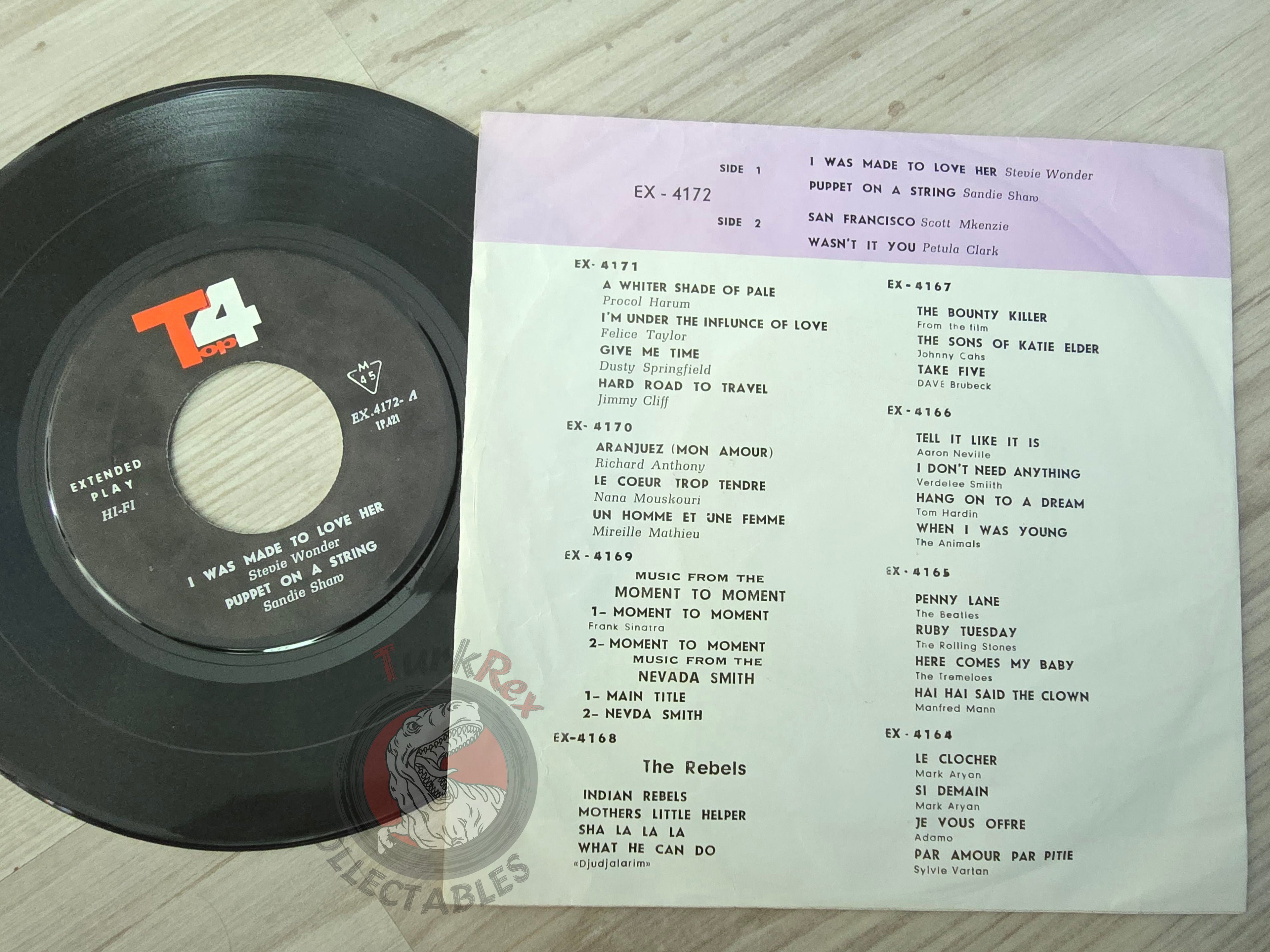 Petula Clark / Stevie Wonder / Sandie Shaw / Scott McKenzie 7" Iran Pressing Vinyl Iranian Edition