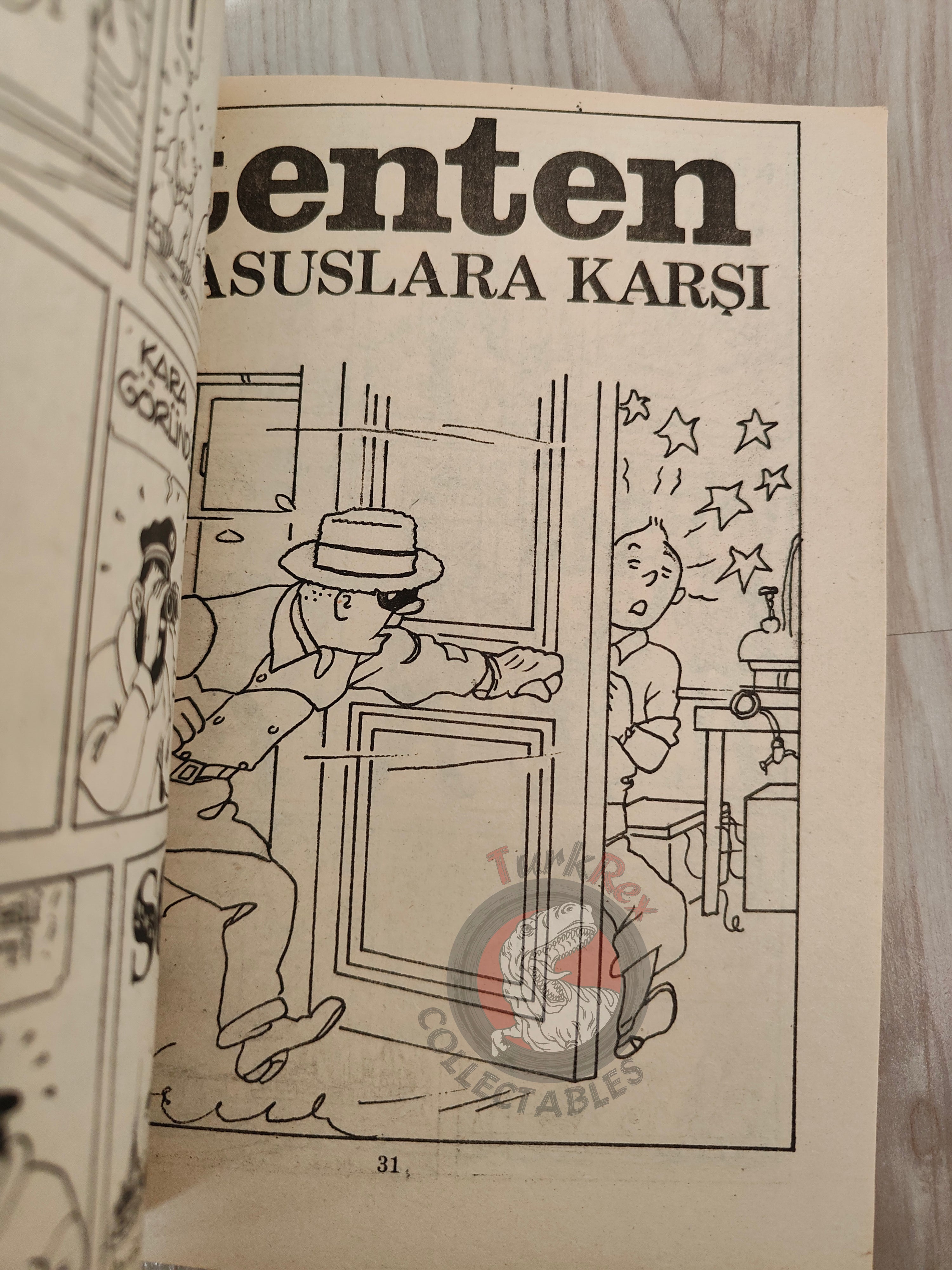 Tintin – The Calculus Affair & The Shooting Star 1980s Turkish Edition Comic Turkey