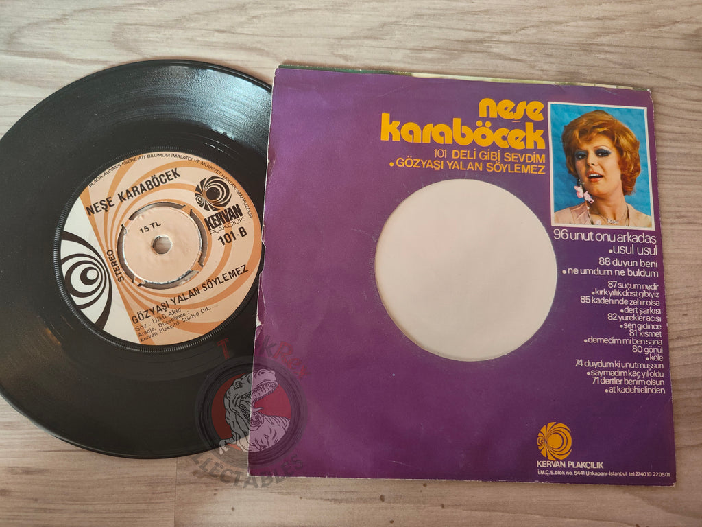 Neşe Karaböcek – Deli Gibi Sevdim 7" Turkish Pressing Vinyl Turkey Edition