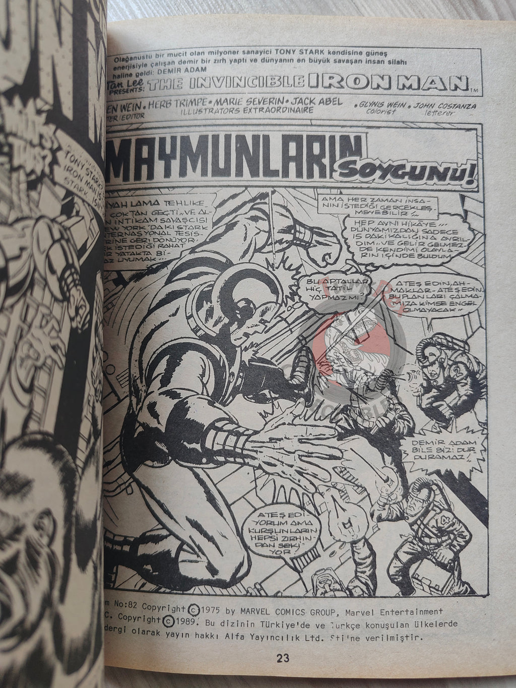 Iron Man #4 Demir Adam 1989 Turkish Comic Turkey #81 #82 #83 #84