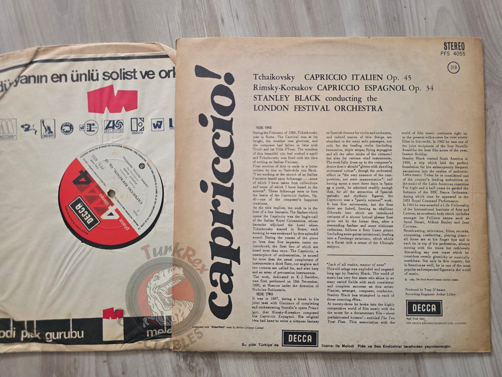 Tchaikovsky / Rimsky-Korsakov, Stanley Black – Capriccio! Turkish Pressing Vinyl Turkey Edition
