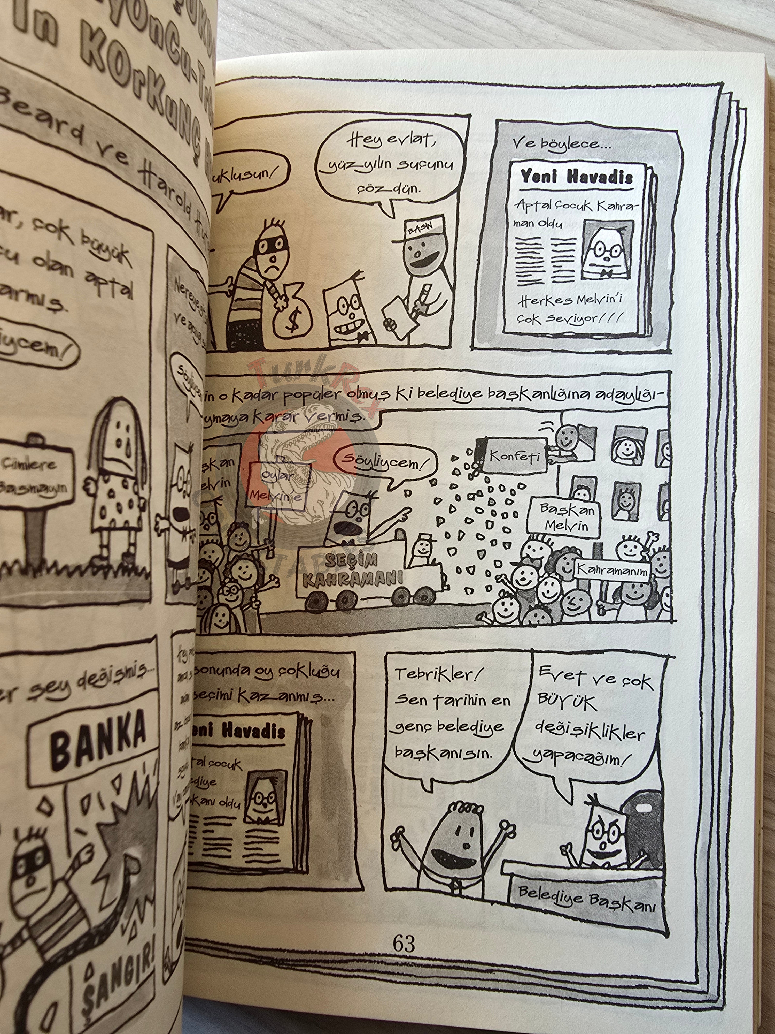 Captain Underpants and the Big, Bad Battle of the Bionic Booger Boy Turkish Turkey Dav Pilkey