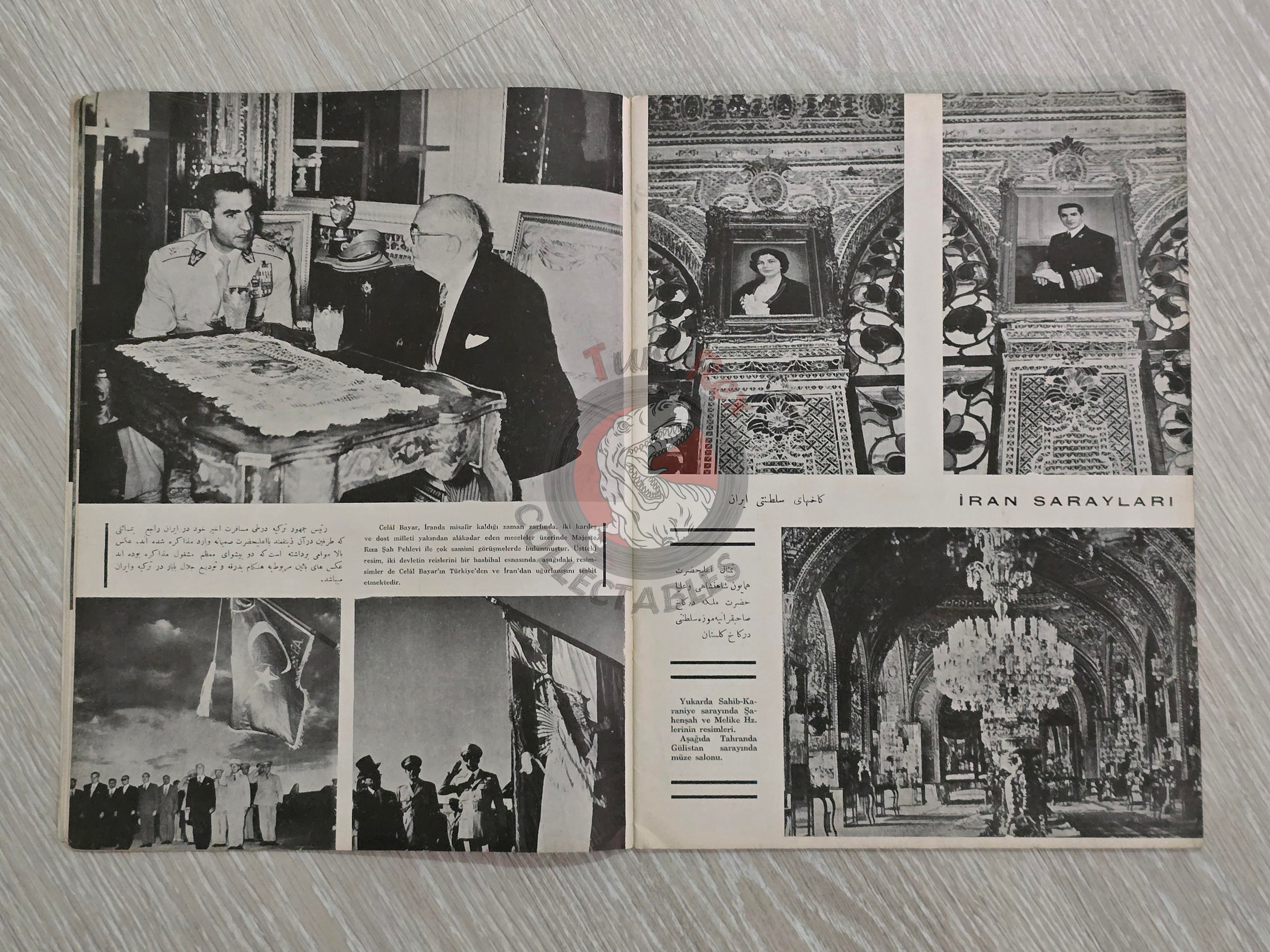 The Visit of Mohammad Reza Shah Pahlavi to Turkey 1956 Turkish Book Iran Propaganda Persian