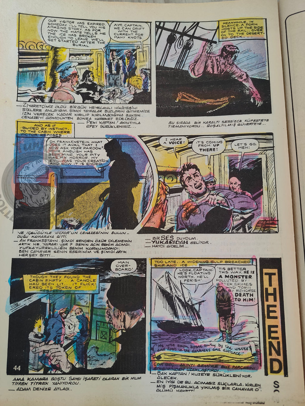 Frankenstein  – Mary Shelley Turkish Comic Turkey Classics Illustrated