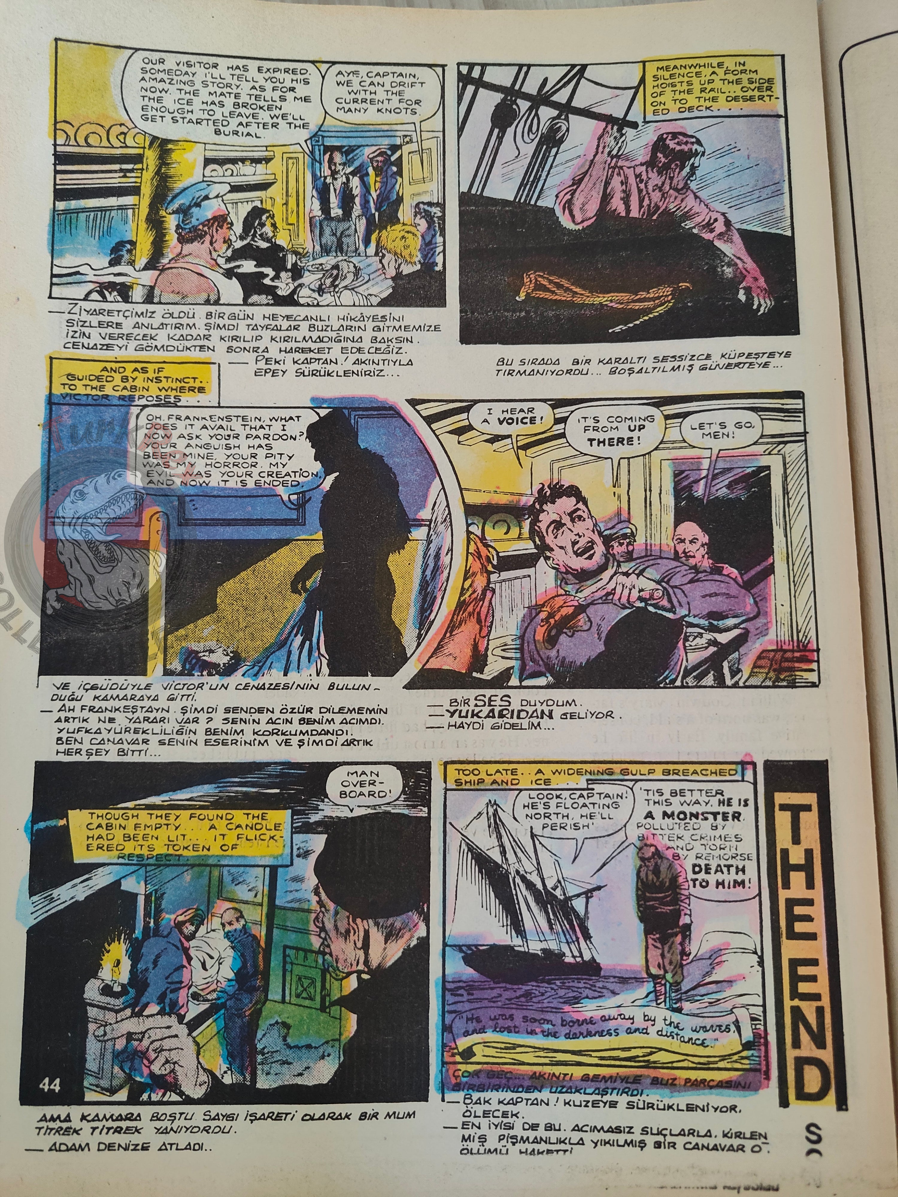 Frankenstein  – Mary Shelley Turkish Comic Turkey Classics Illustrated