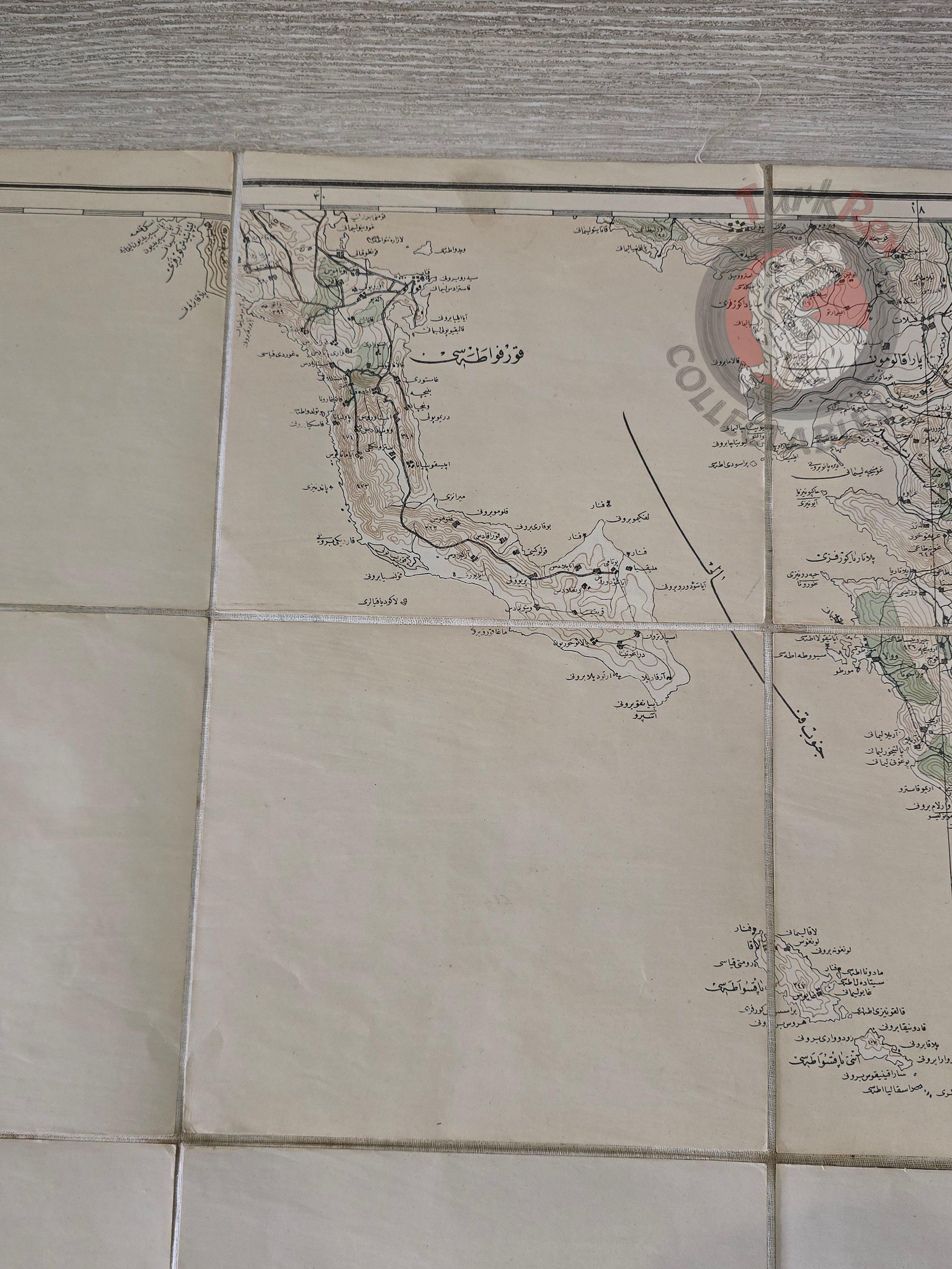 Corfu Island Greece Ottoman Military Map WW1 Gaios Parga