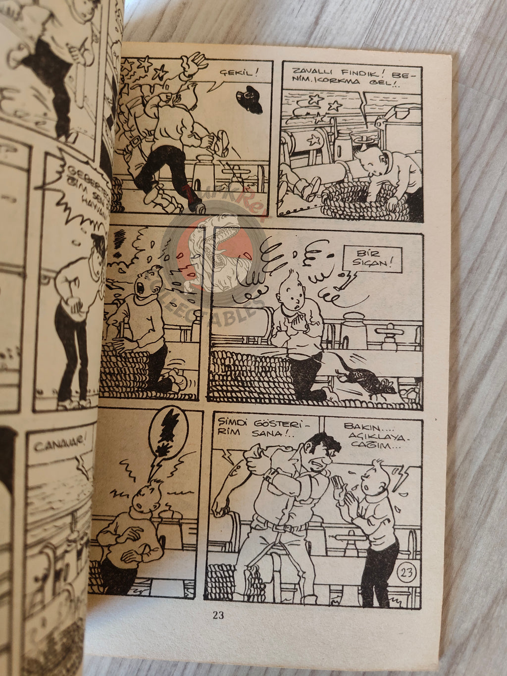 Tintin – Land of Black Gold 1980s Turkish Edition Comic Turkey