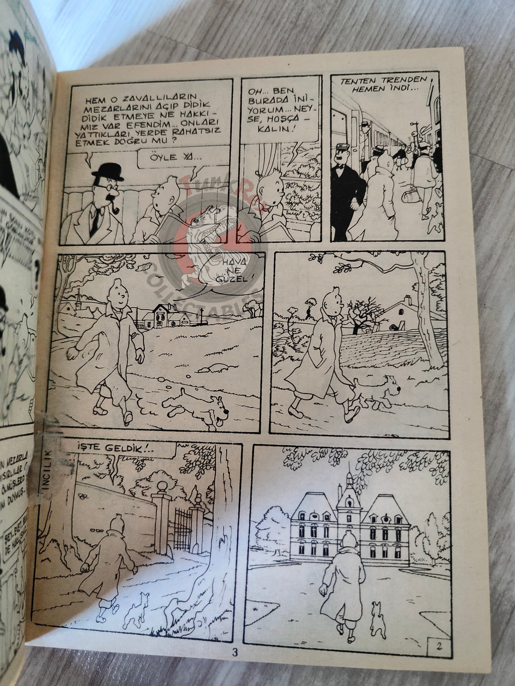 Tintin – The Seven Crystal Balls mid 1980s Turkish Edition Comic Turkey 2