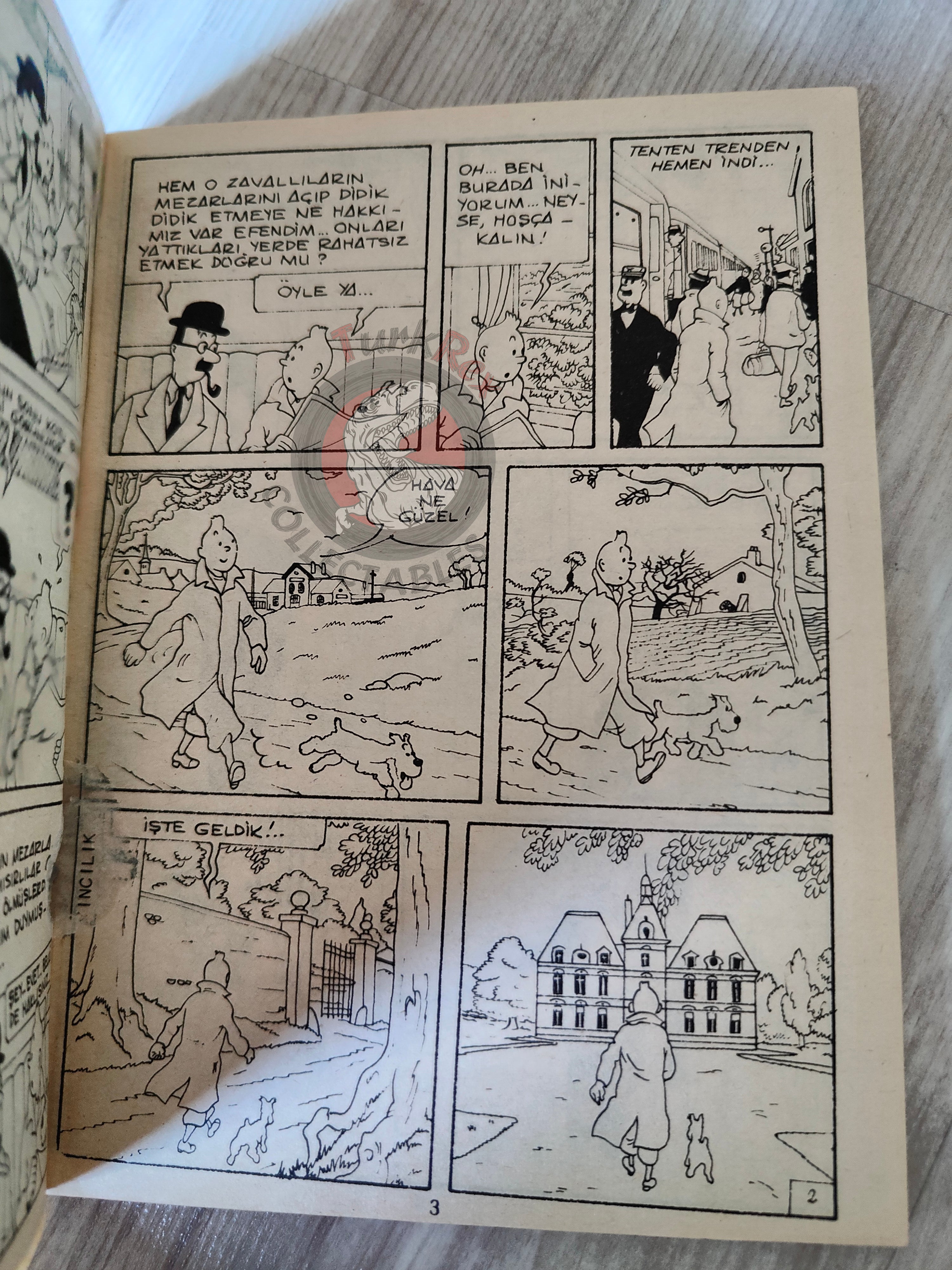 Tintin – The Seven Crystal Balls mid 1980s Turkish Edition Comic Turkey 2