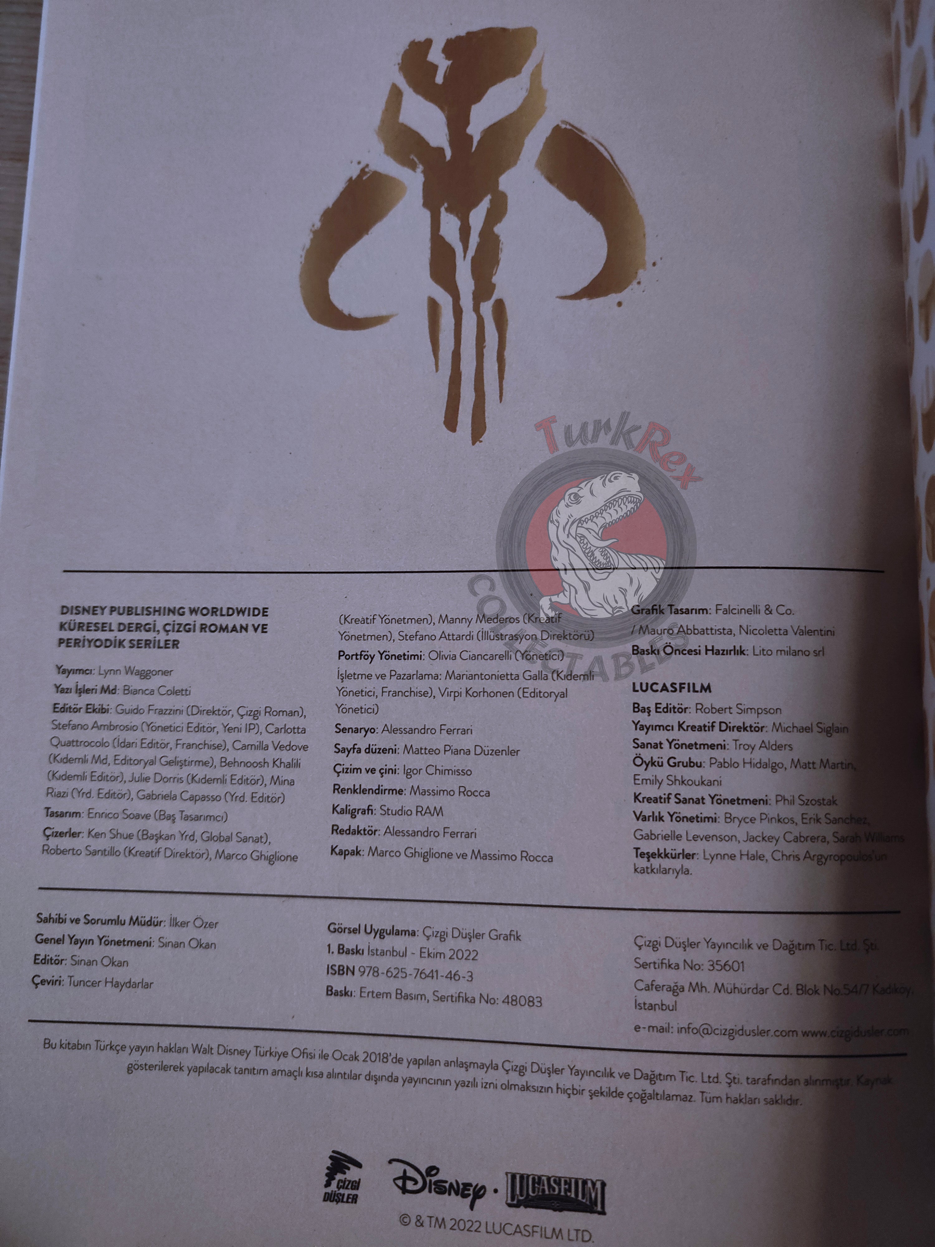 Star Wars - The Mandalorian #1 Turkish Comic Turkey Season 1