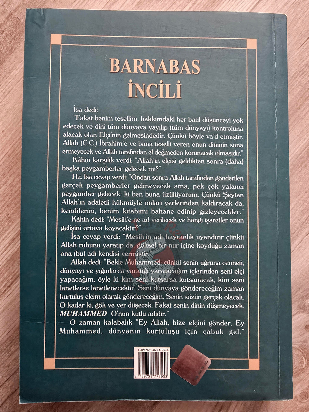 The Gospel of Barnabas 2011 Turkish Book New Testament Bible