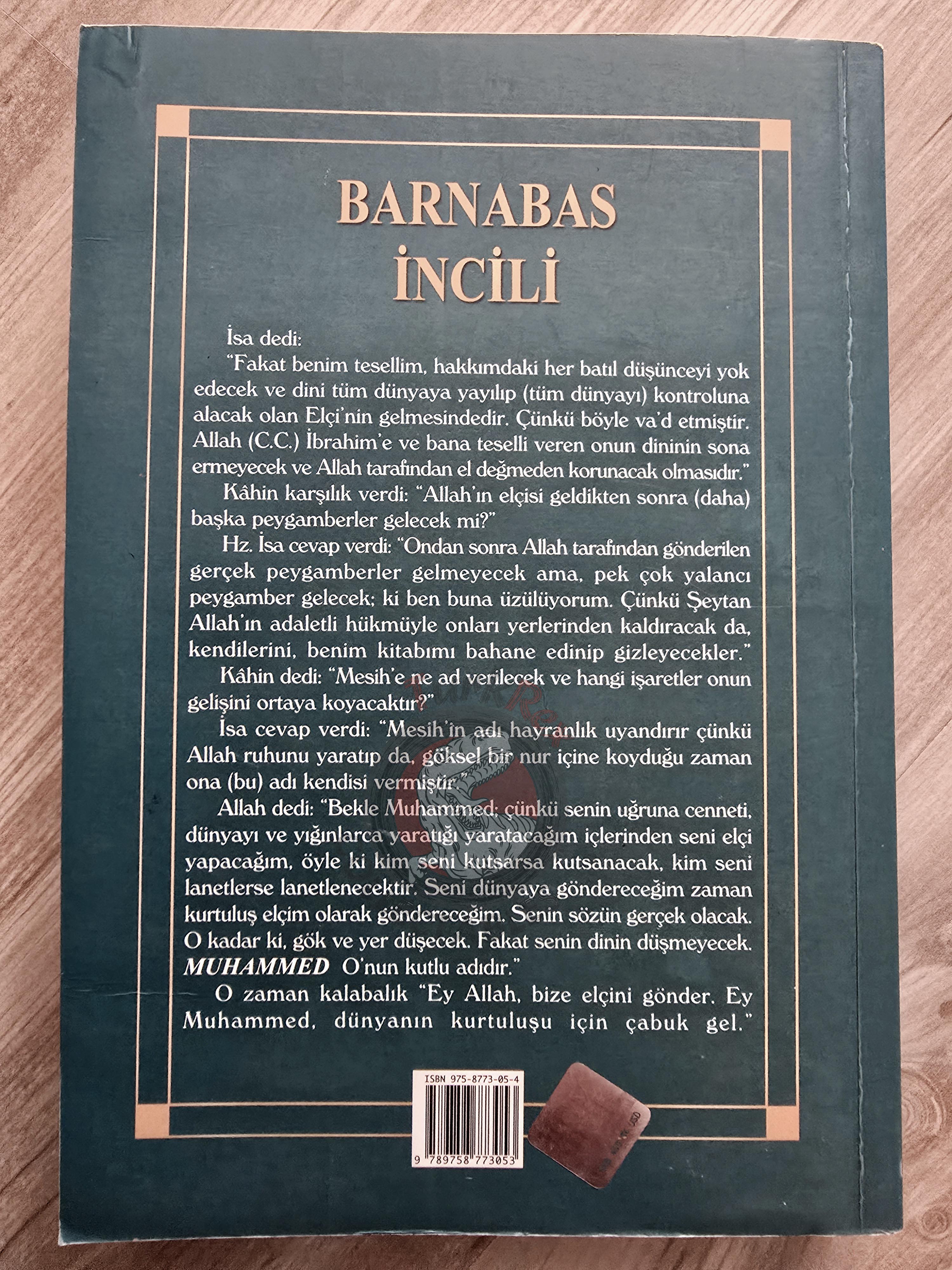 The Gospel of Barnabas 2011 Turkish Book New Testament Bible