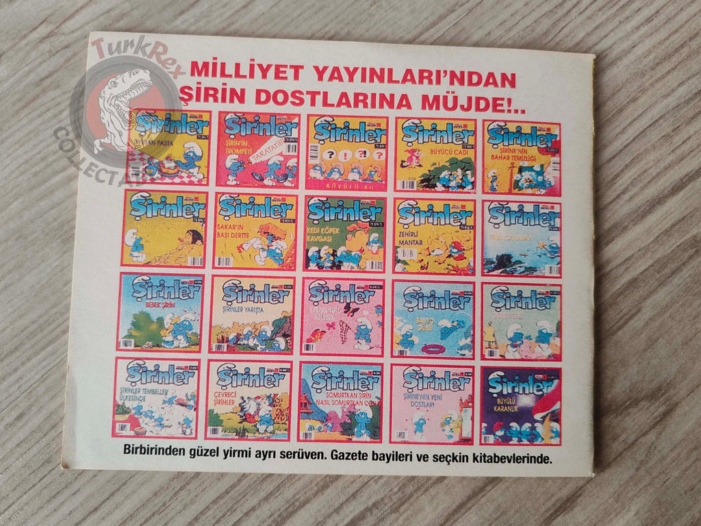 The Smurfs - Gurgelhals will Schlümpfe zaubern 1997 Turkish Book Turkey Die Schlümpfe Minibuch