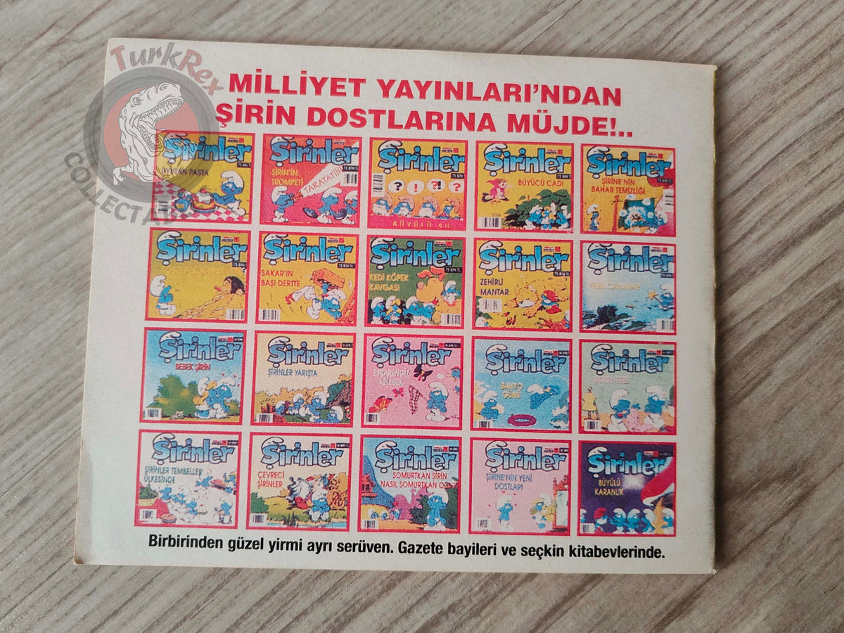 The Smurfs - Gurgelhals will Schlümpfe zaubern 1997 Turkish Book Turkey Die Schlümpfe Minibuch